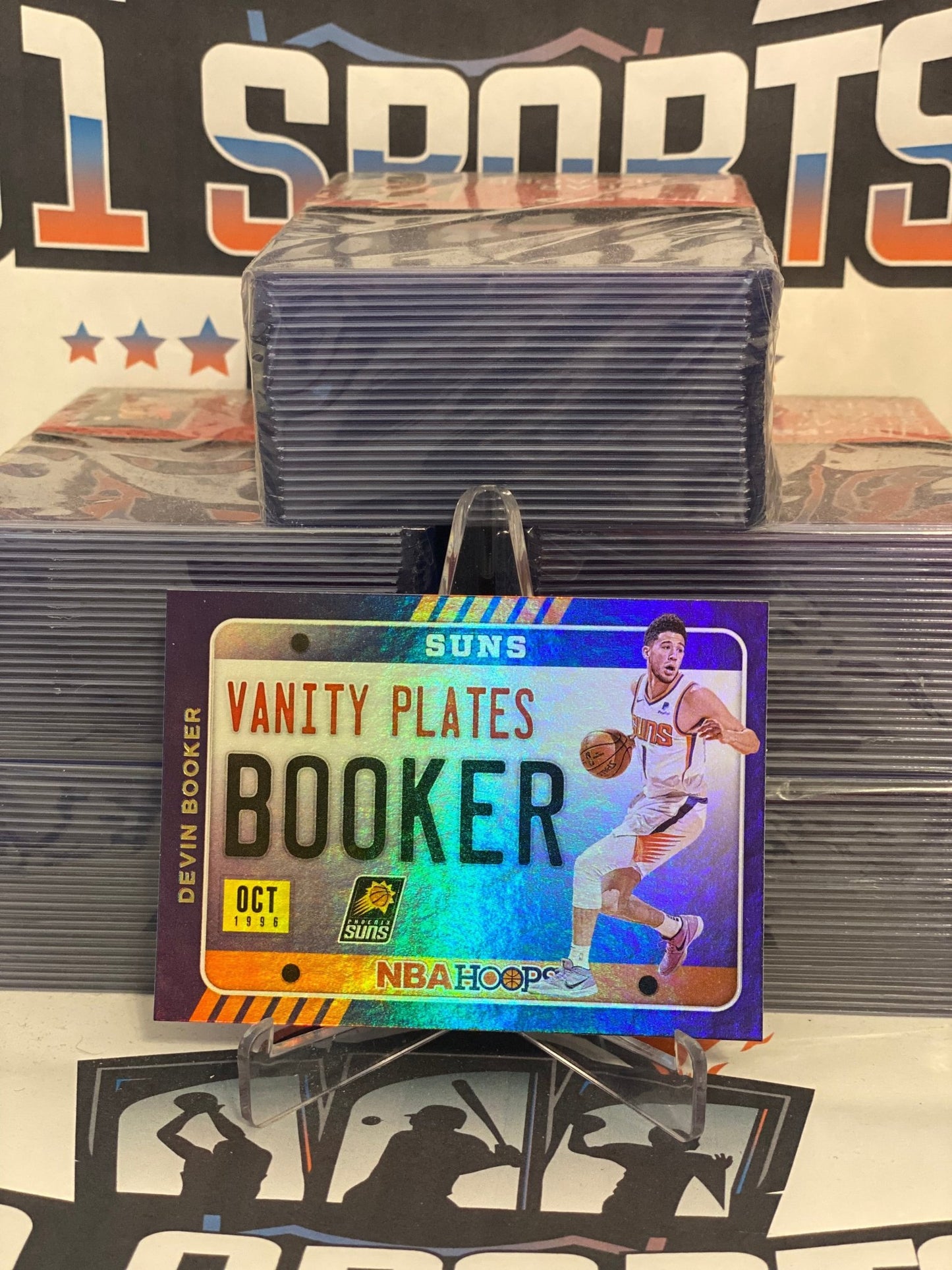 2020 NBA Hoops (Holo, Vanity Plates) Devin Booker #15