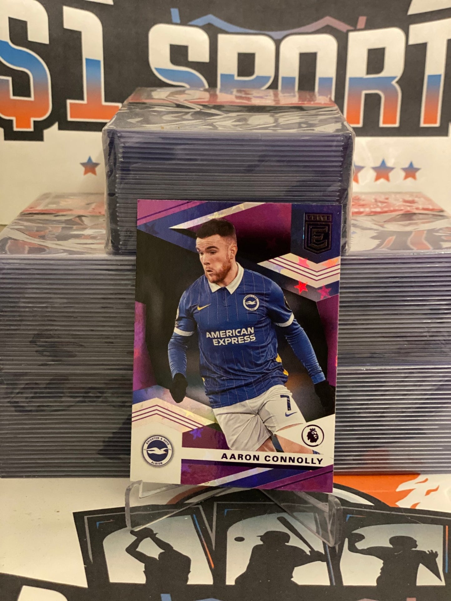 2020 Panini Chronicles (Purple Astro, Elite) Premier League Aaron Connolly #5