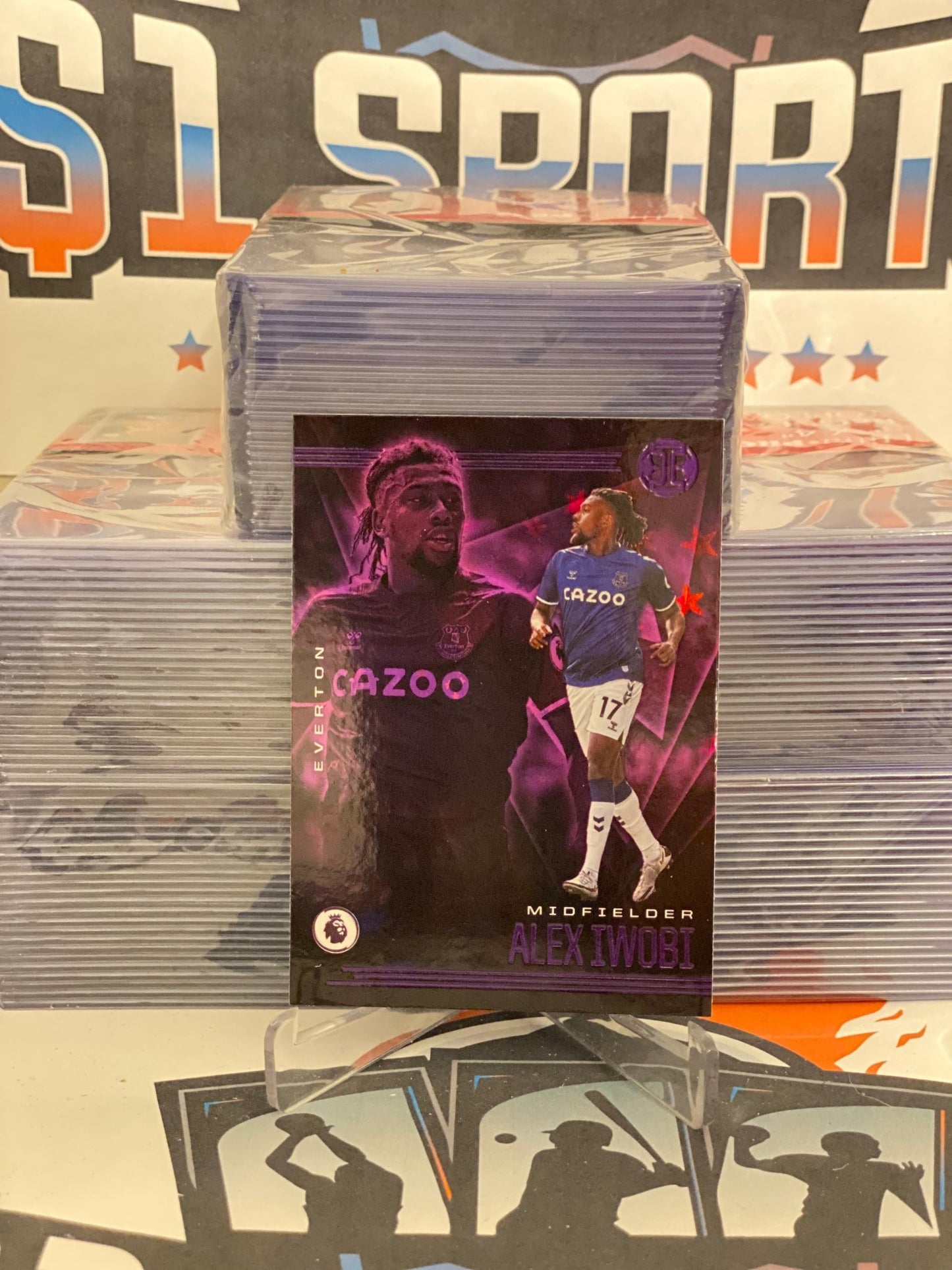 2020 Panini Chronicles (Purple Astro, Illusions) Premier League Alex Iwobi #10