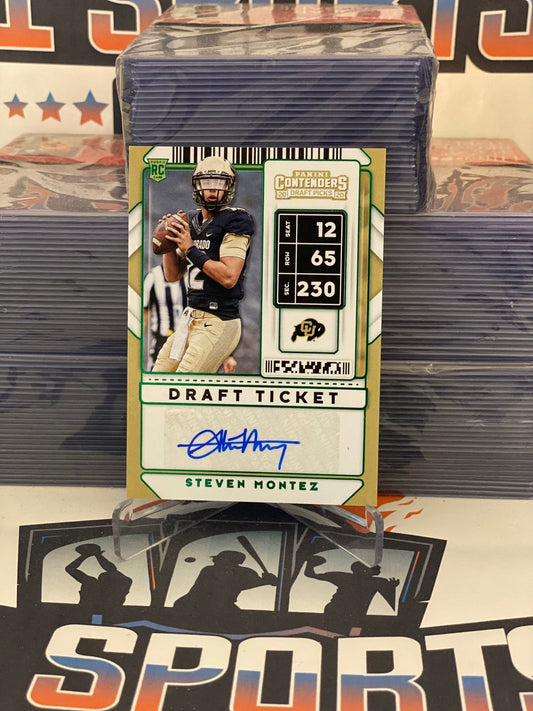 2020 Panini Contenders Draft Picks (Green, Auto) Steven Montez Rookie #141