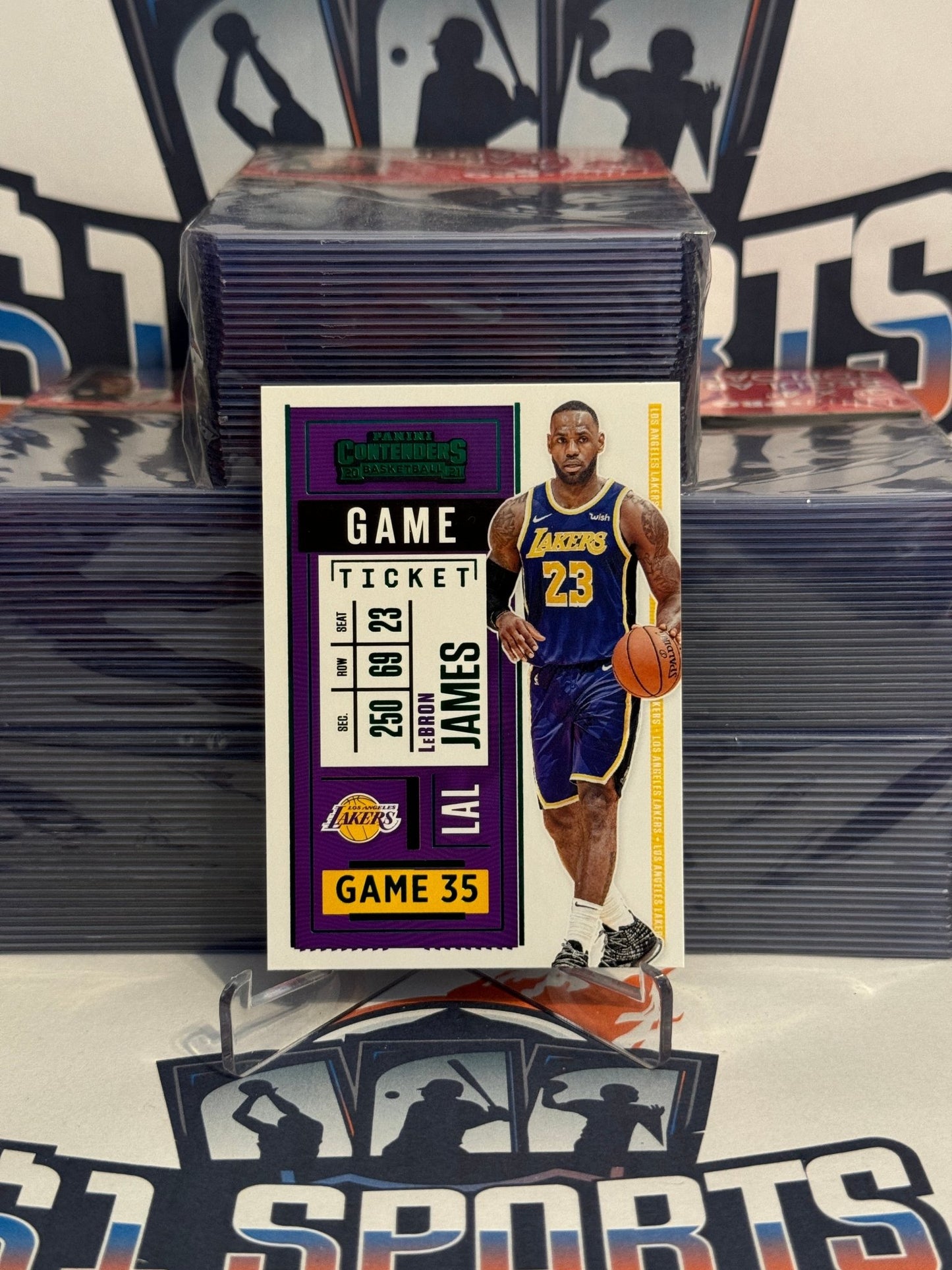 2020 Panini Contenders (Green) LeBron James #81