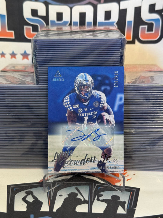 2020 Panini Luminance (Auto 270/299) Lynn Bowden Jr. Rookie #178