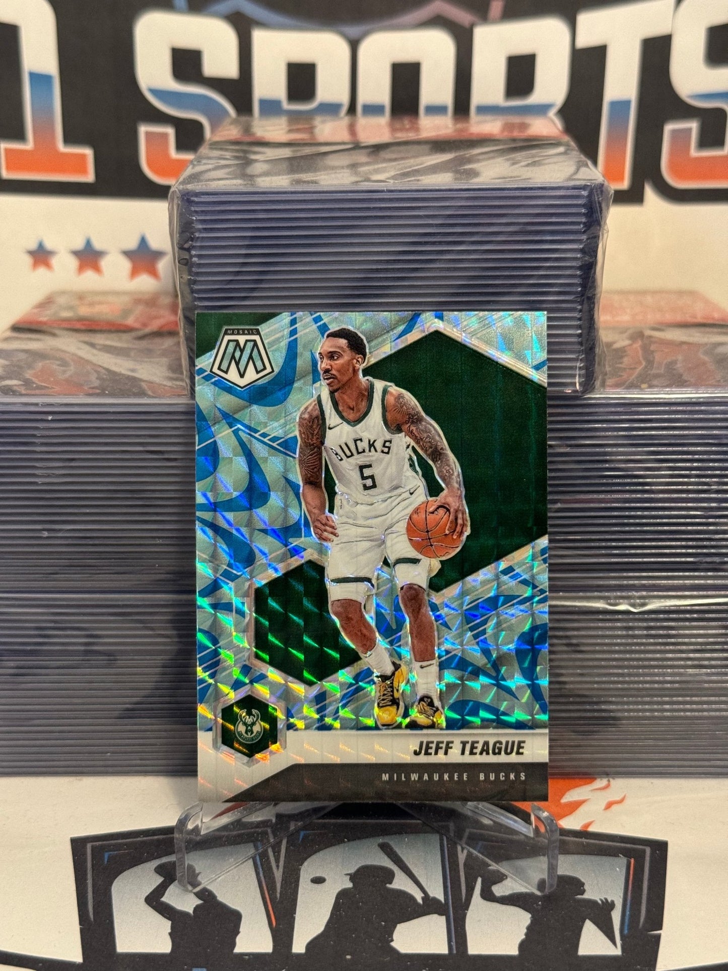 2020 Panini Mosaic (Blue Reactive Prizm) Jeff Teague #51