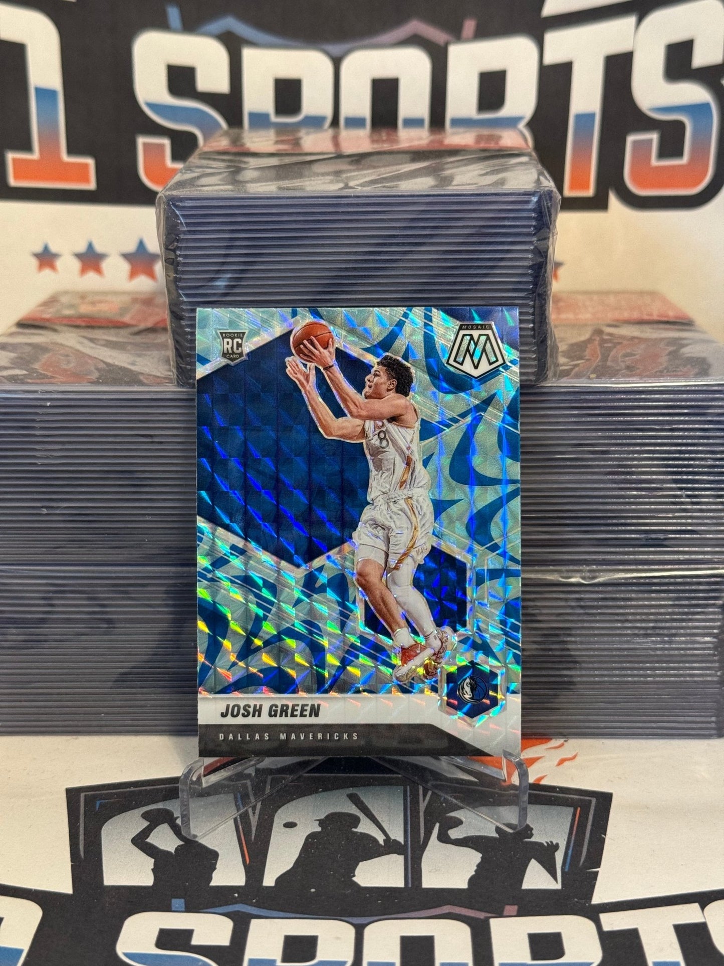 2020 Panini Mosaic (Blue Reactive Prizm) Josh Green Rookie #230