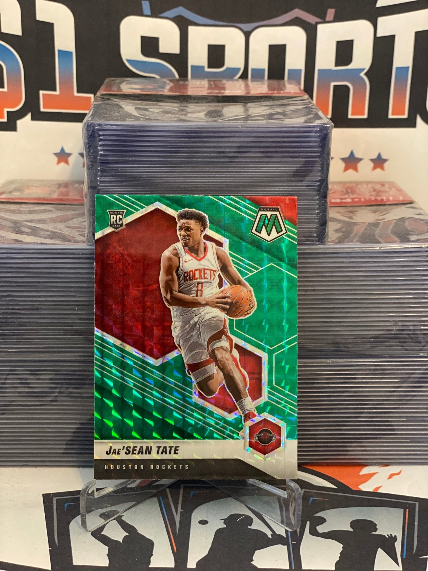 2020 Panini Mosaic (Green Prizm) Jae'Sean Tate Rookie #214