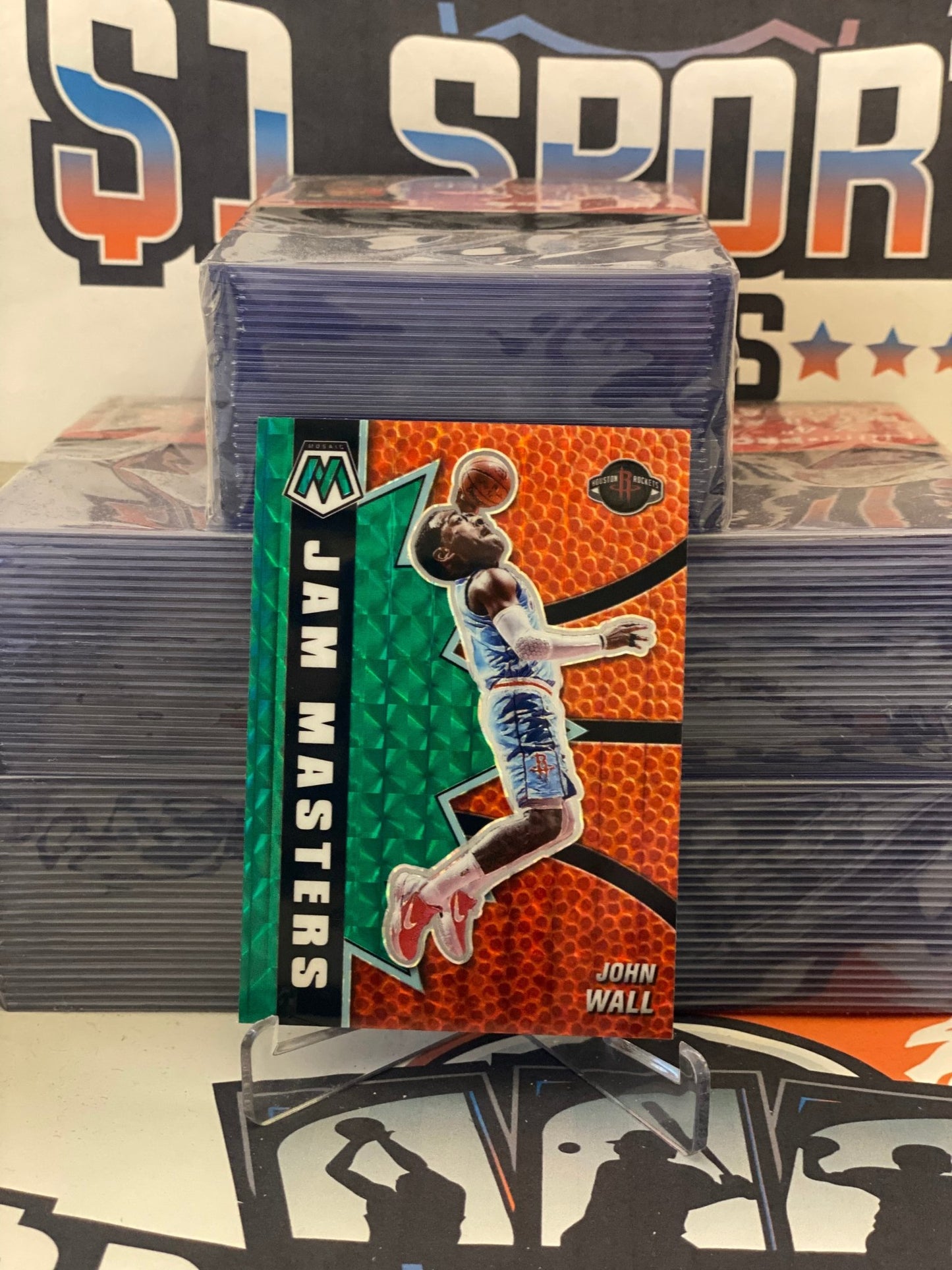 2020 Panini Mosaic (Green Prizm, Jam Masters) John Wall #3