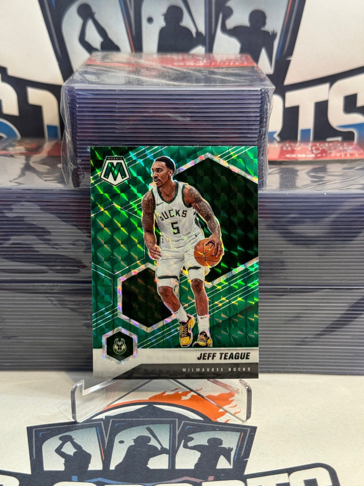 2020 Panini Mosaic (Green Prizm) Jeff Teague #51