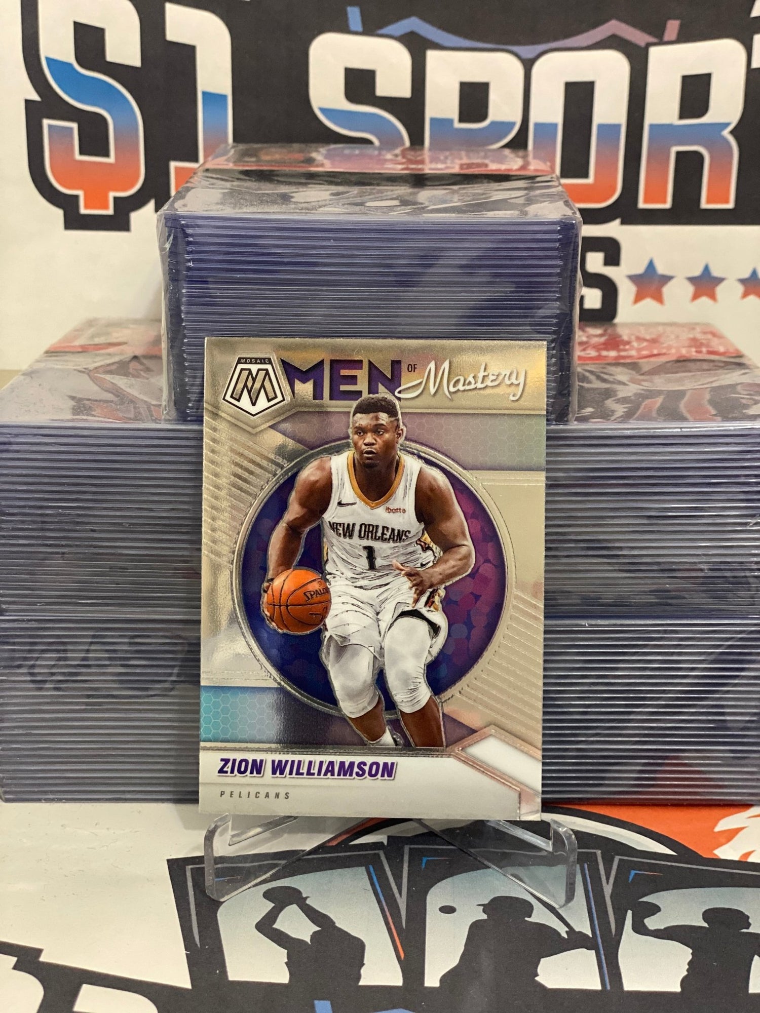 2020 Panini Mosaic (Men of Mastery) Zion Williamson #15