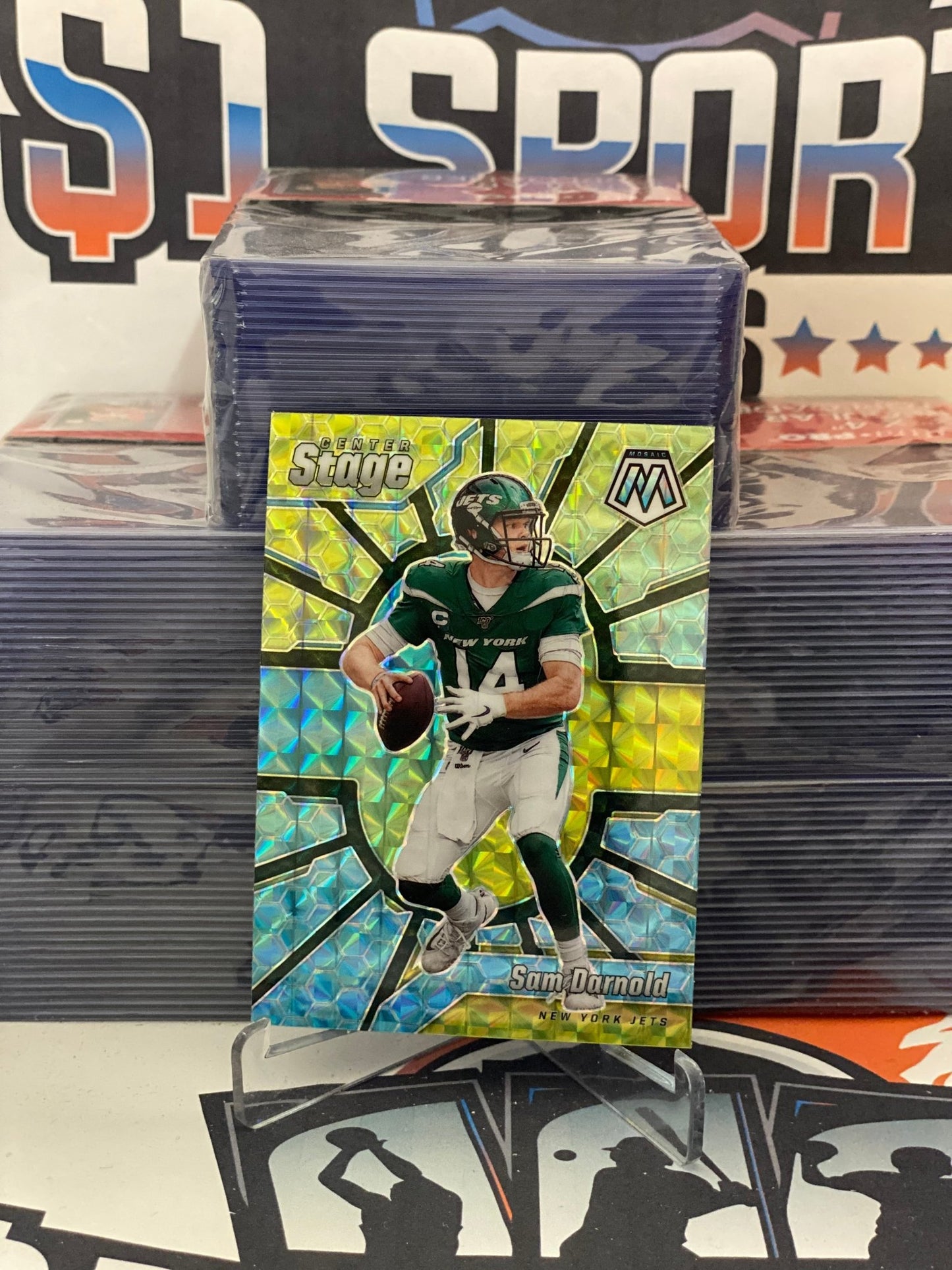 2020 Panini Mosaic (Mosaic Prizm, Center Stage) Sam Darnold #CS25