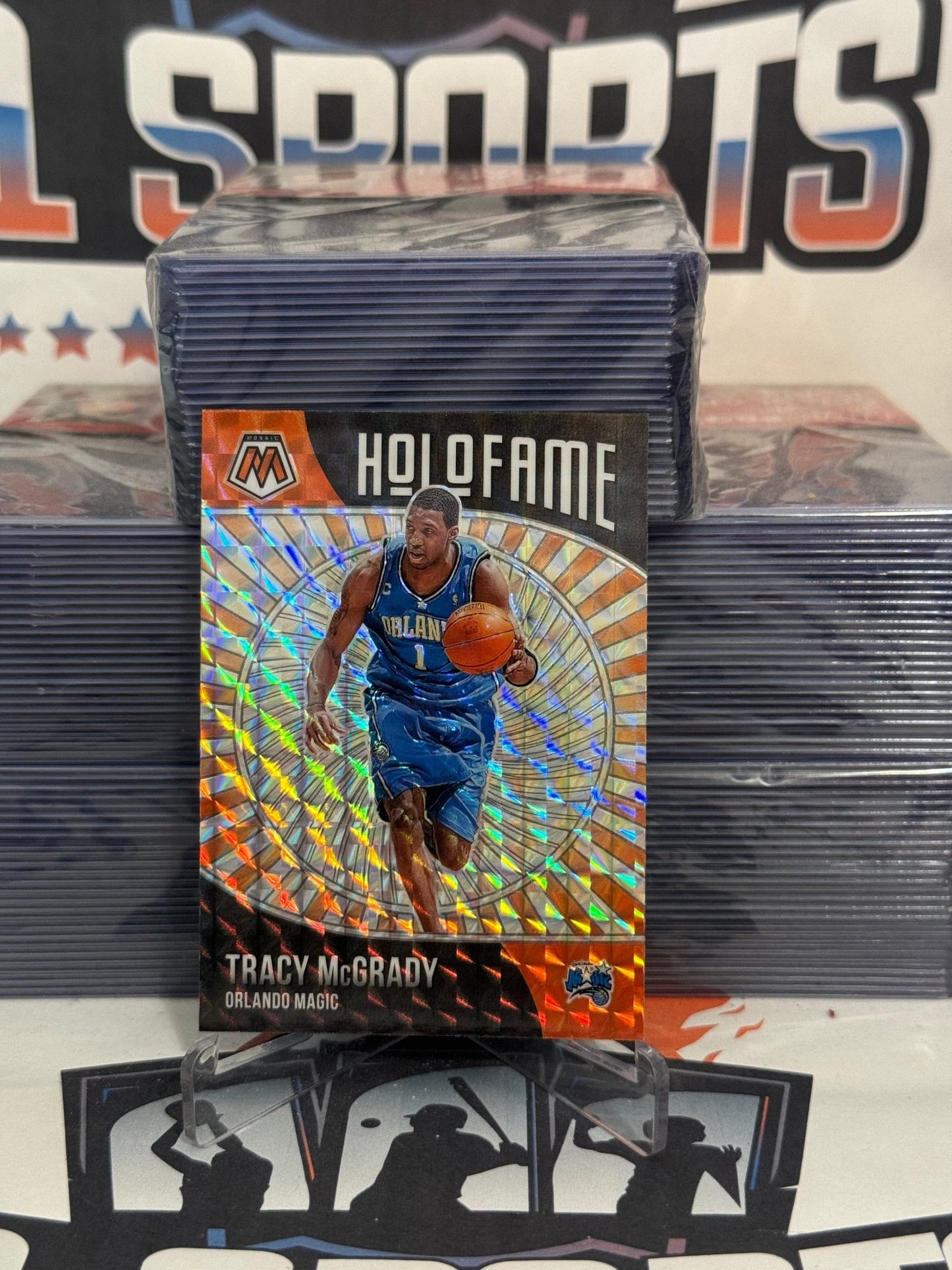 2020 Panini Mosaic (Mosaic Prizm, HoloFame) Tracy McGrady #7