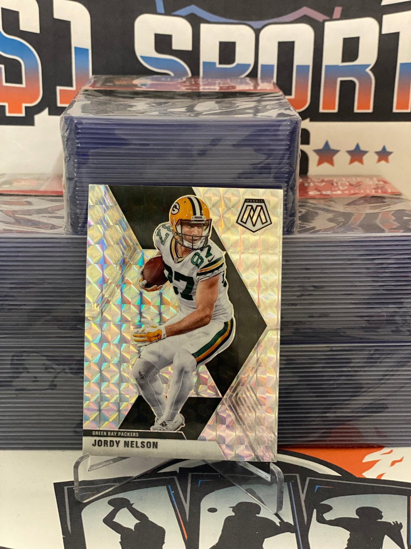 2020 Panini Mosaic (Mosaic Prizm) Jordy Nelson #80