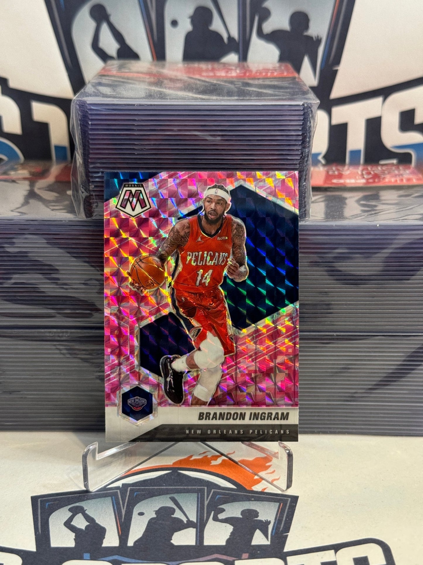 2020 Panini Mosaic (Pink Camo Prizm) Brandon Ingram #184