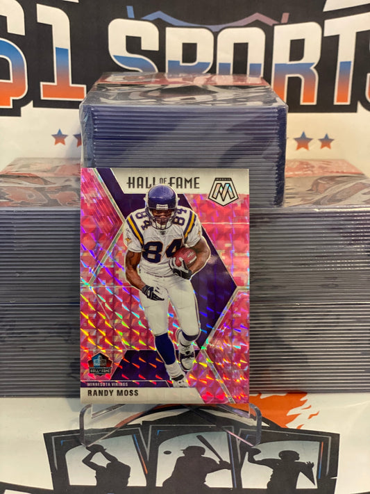 2020 Panini Mosaic (Pink Camo Prizm, Hall of Fame) Randy Moss #283