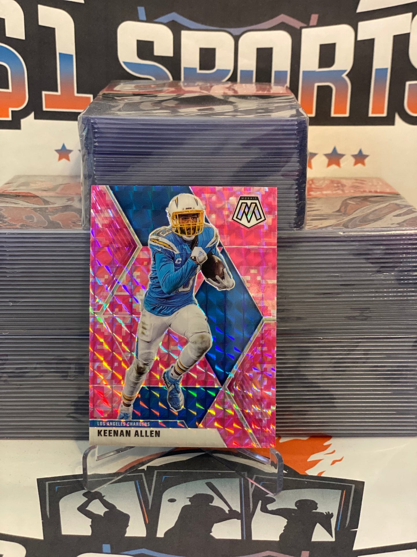 2020 Panini Mosaic (Pink Camo Prizm) Keenan Allen #112