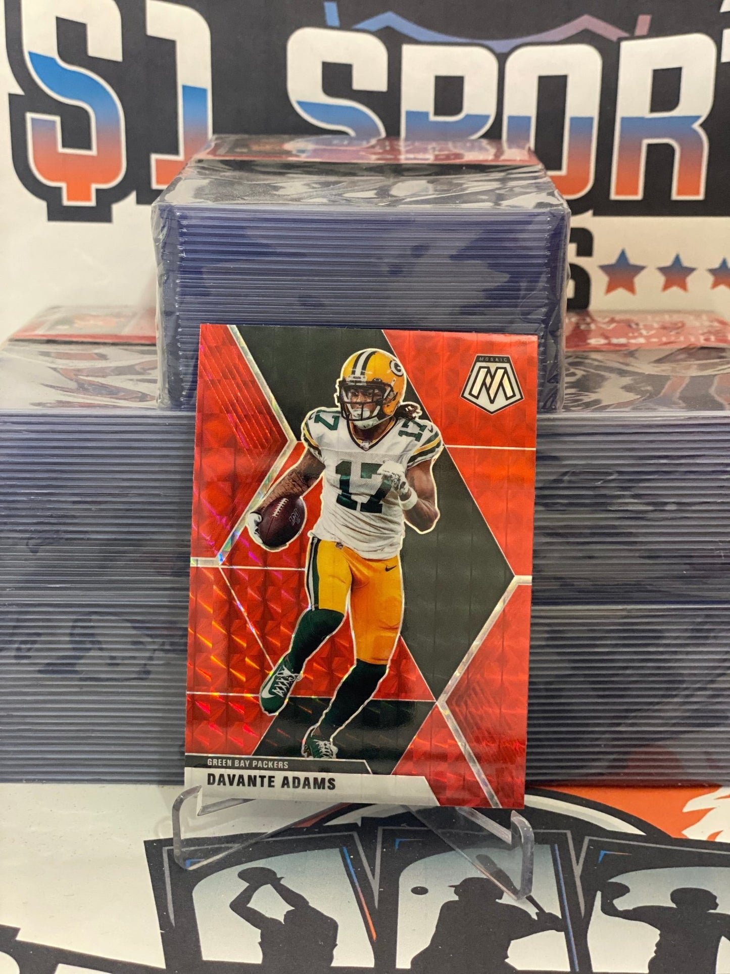 2020 Panini Mosaic (Red Prizm) DaVante Adams #83