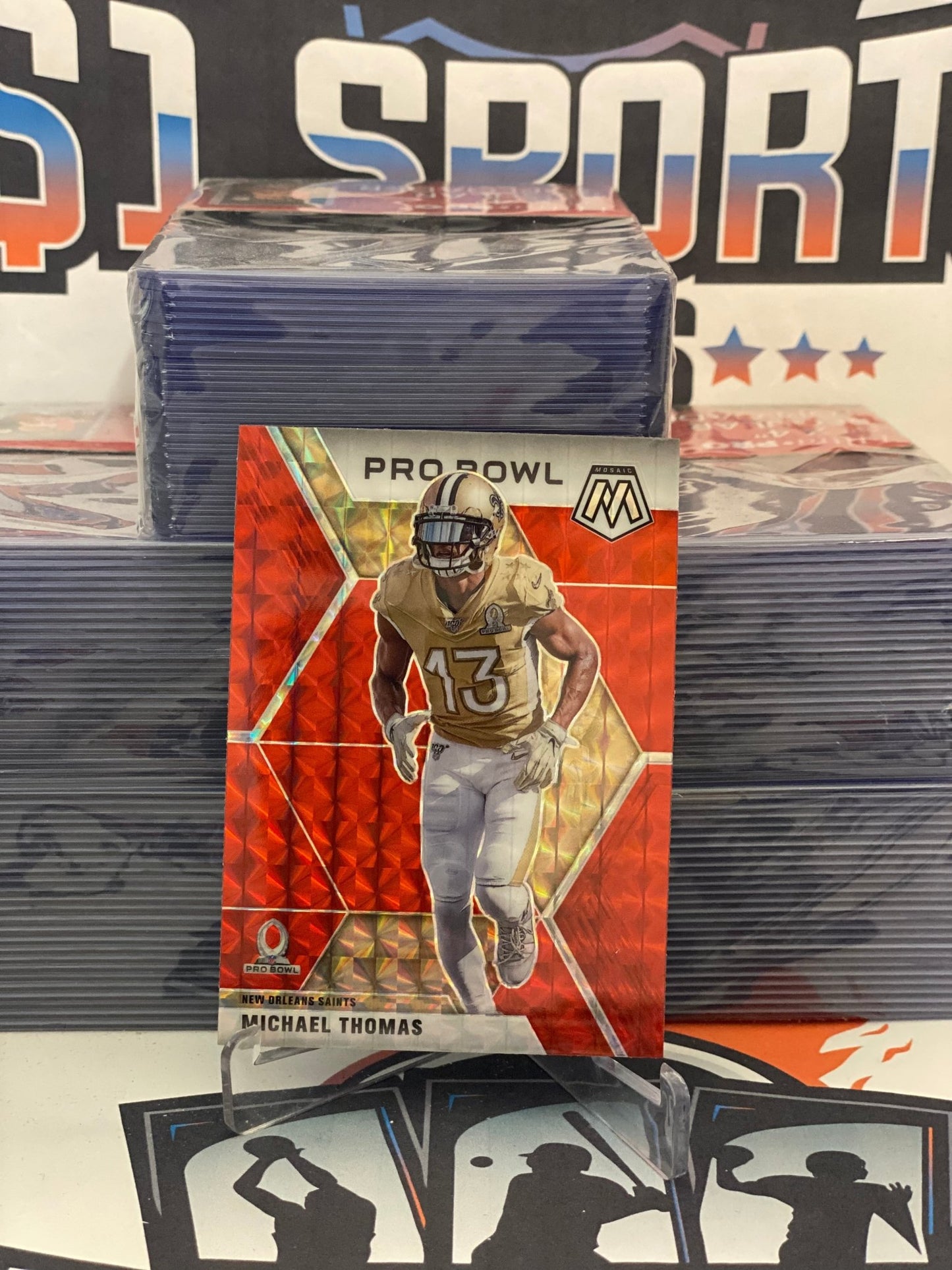 2020 Panini Mosaic (Red Prizm, Pro Bowl) Michael Thomas #252