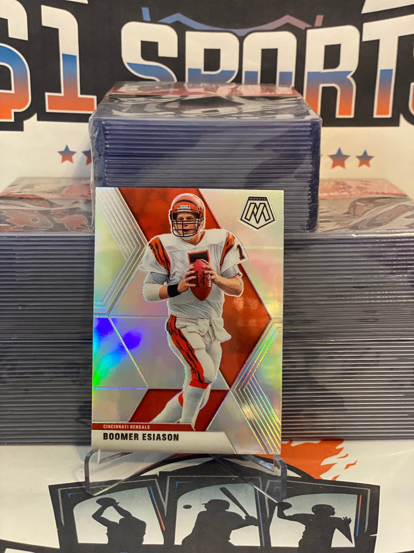 2020 Panini Mosaic (Silver Prizm) Boomer Esiason #51