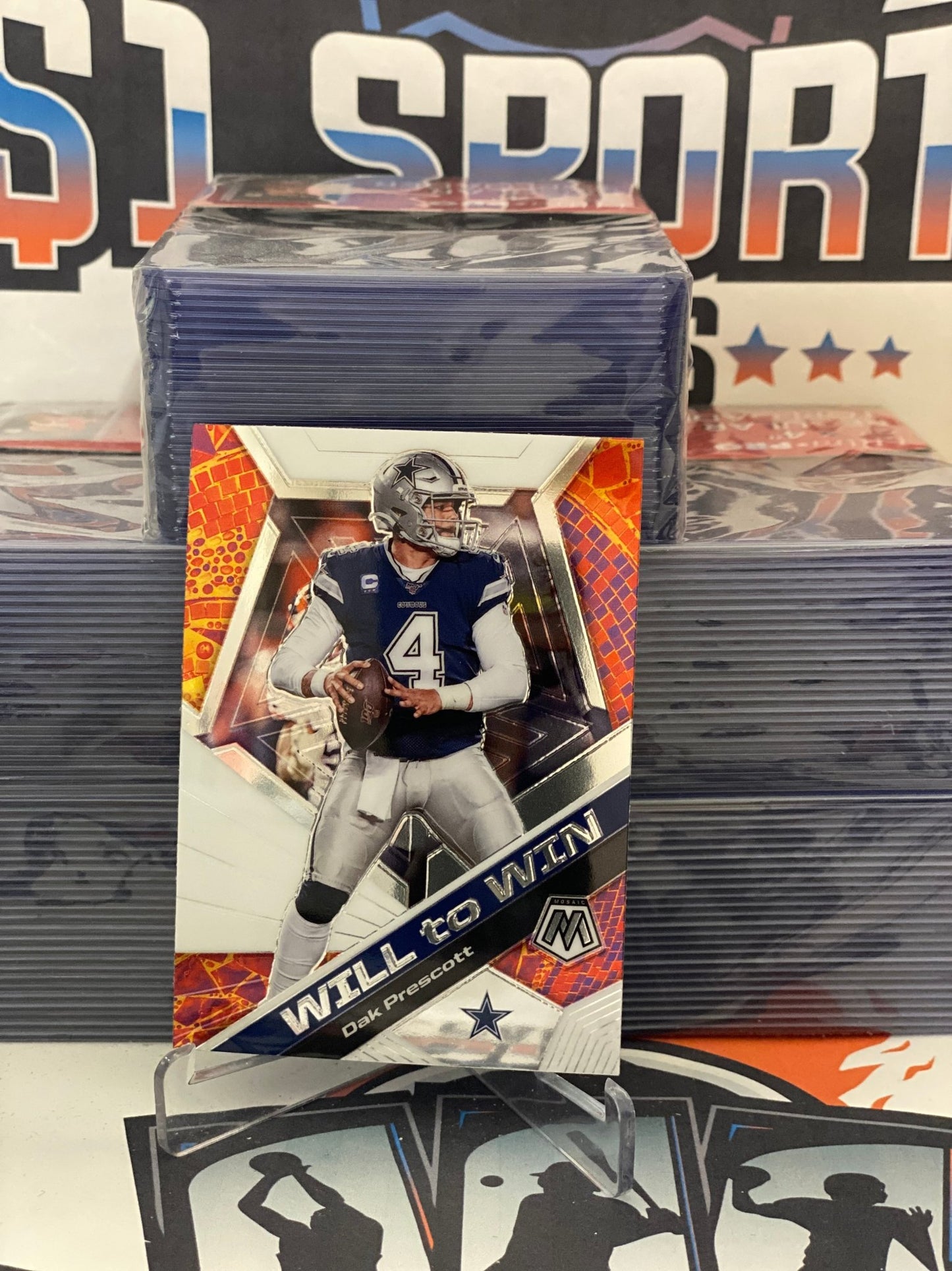 2020 Panini Mosaic (Will to Win) Dak Prescott #WW13