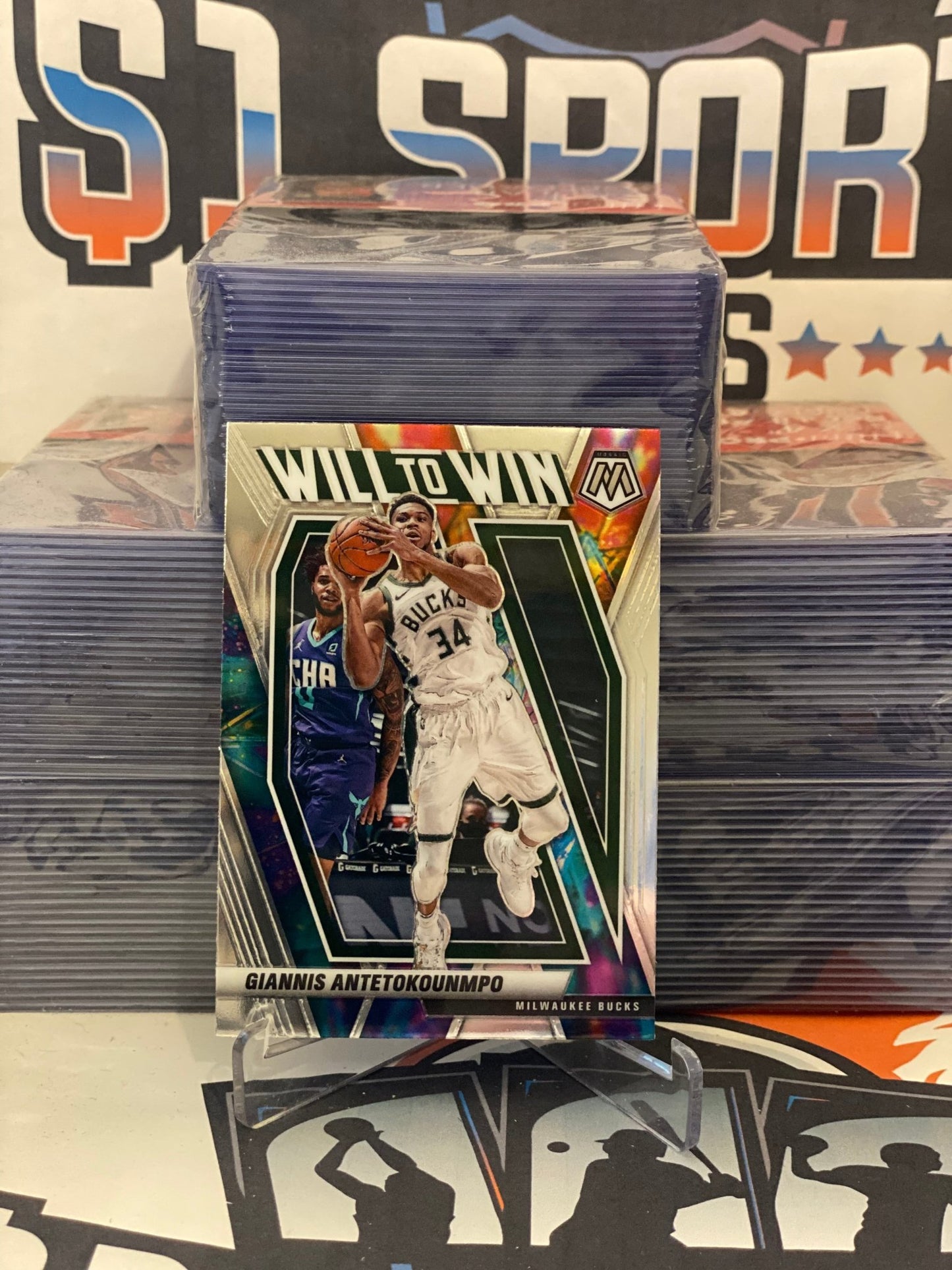 2020 Panini Mosaic (Will to Win) Giannis Antetokounmpo #15