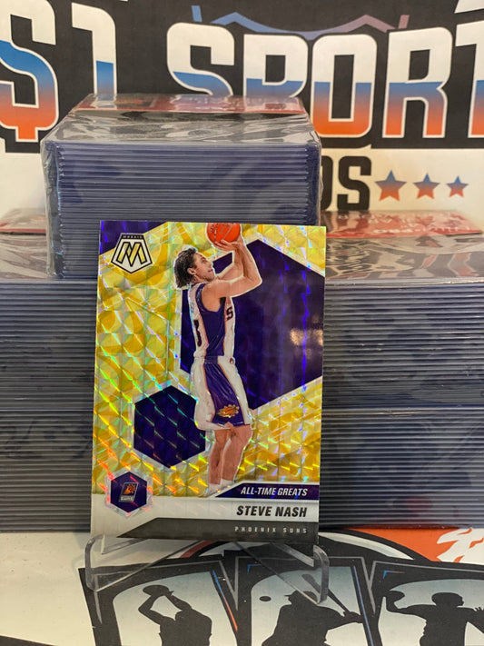 2020 Panini Mosaic (Yellow Reactive Prizm, All Time Greats) Steve Nash #286