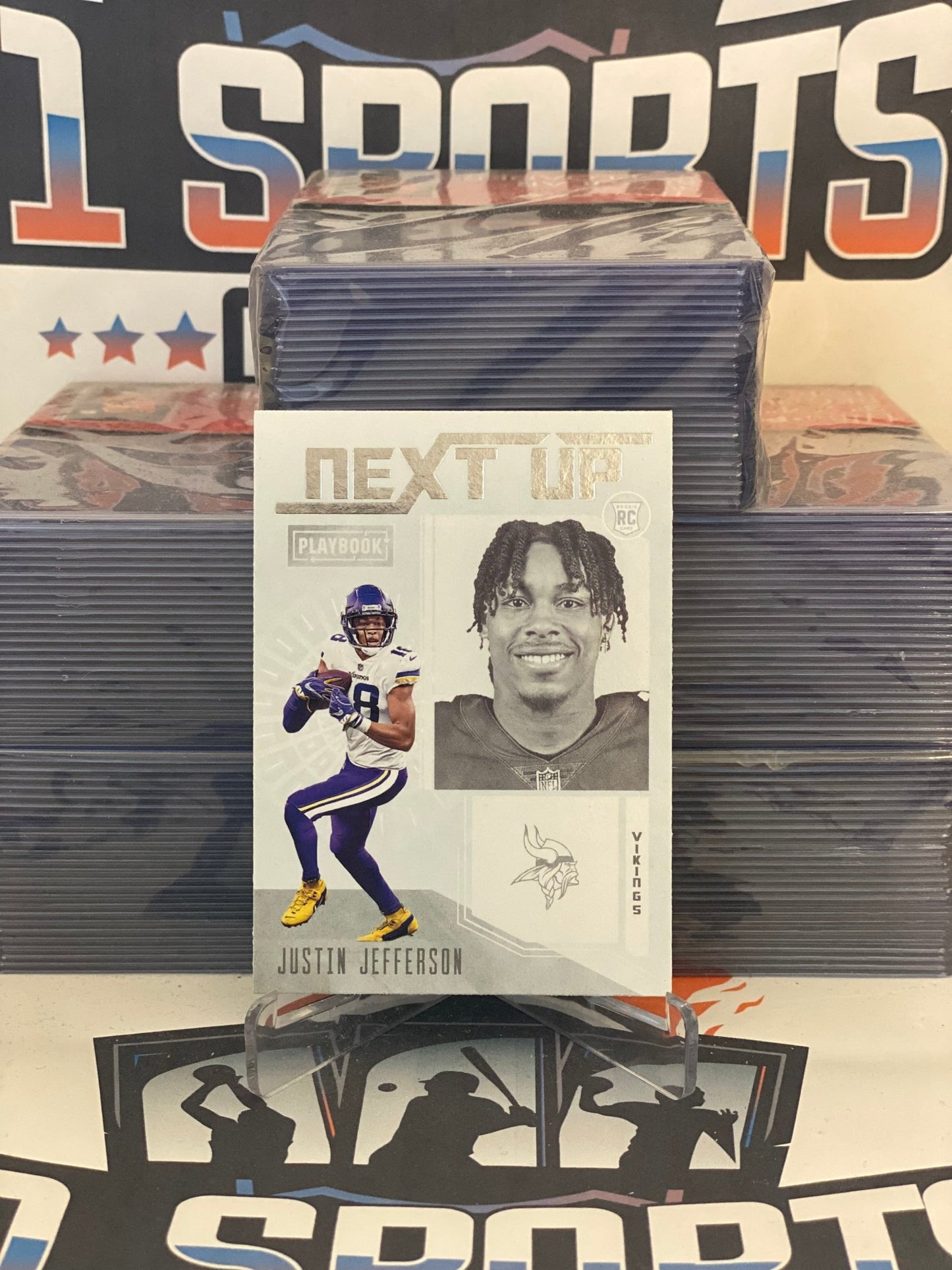 2020 Panini Playbook (Next Up) Justin Jefferson Rookie #NU-14