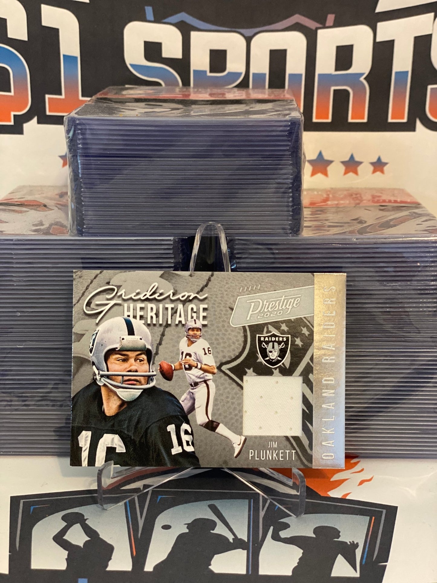 2020 Panini Prestige (Gridiron Heritage Relic) Jim Plunkett #GH-JP