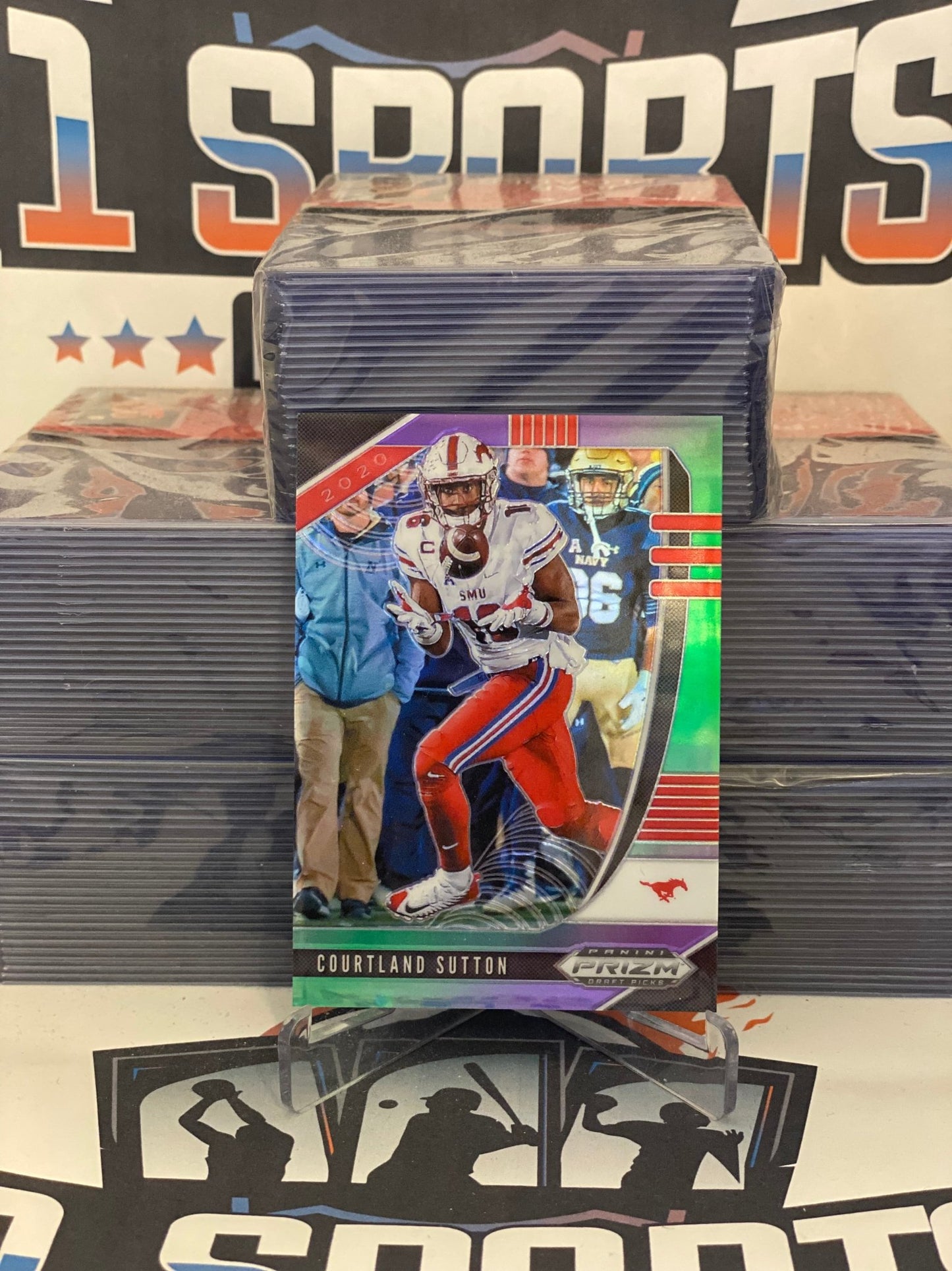 2020 Panini Prizm Draft Picks (Green Purple Prizm 180/199) Courtland Sutton #18