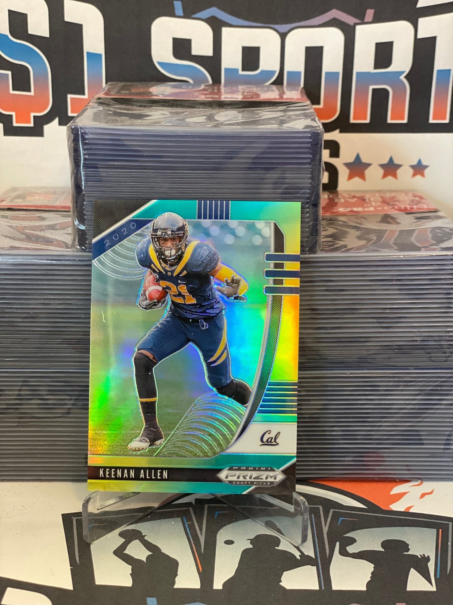 2020 Panini Prizm Draft Picks (Green Yellow Prizm 130/249) Keenan Allen #61