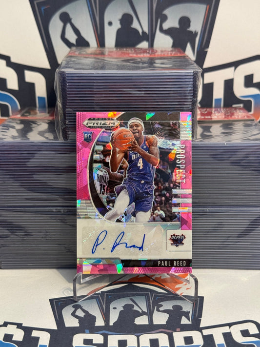2020 Panini Prizm Draft Picks (Pink Ice Prizm, Prospect Autographs) Paul Reed Rookie #PA-PR