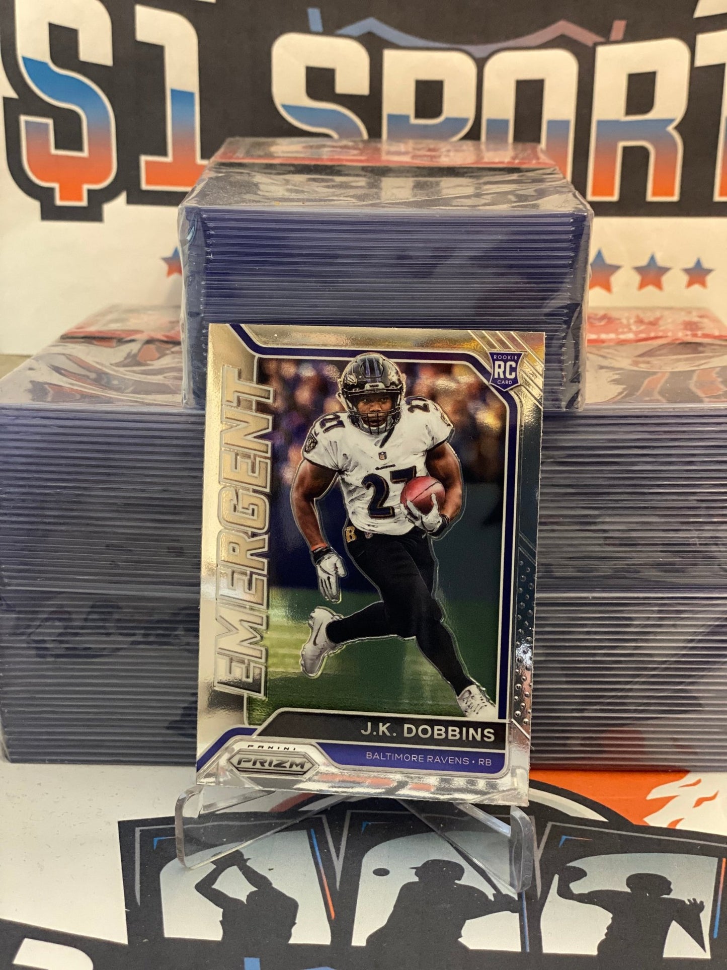 2020 Panini Prizm (Emergent) J.K. Dobbins Rookie #5