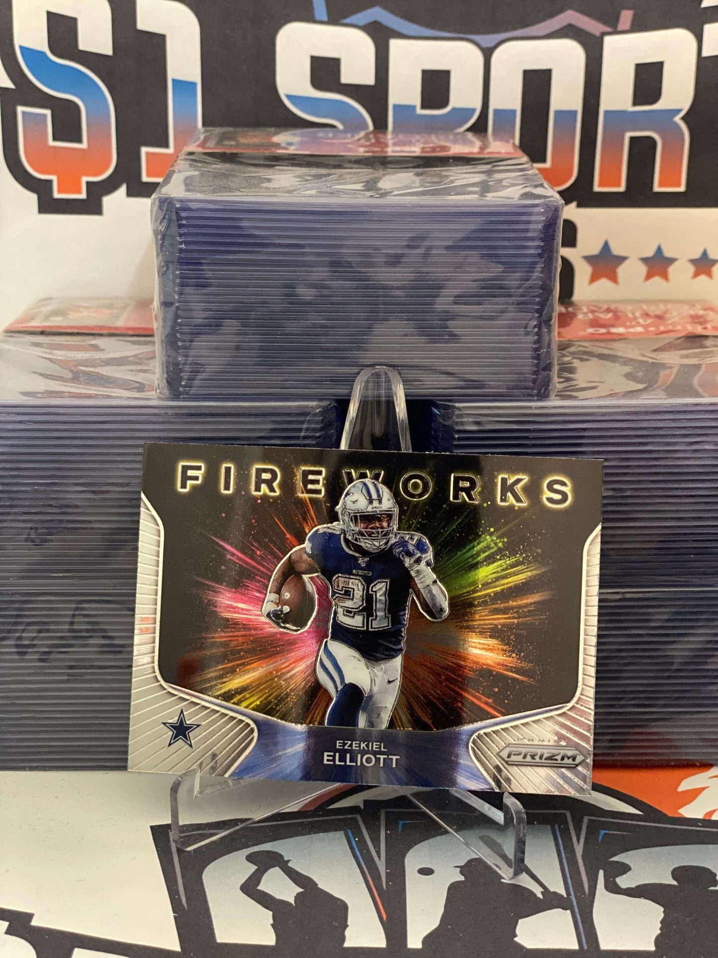 2020 Panini Prizm (Fireworks) Ezekiel Elliott #14