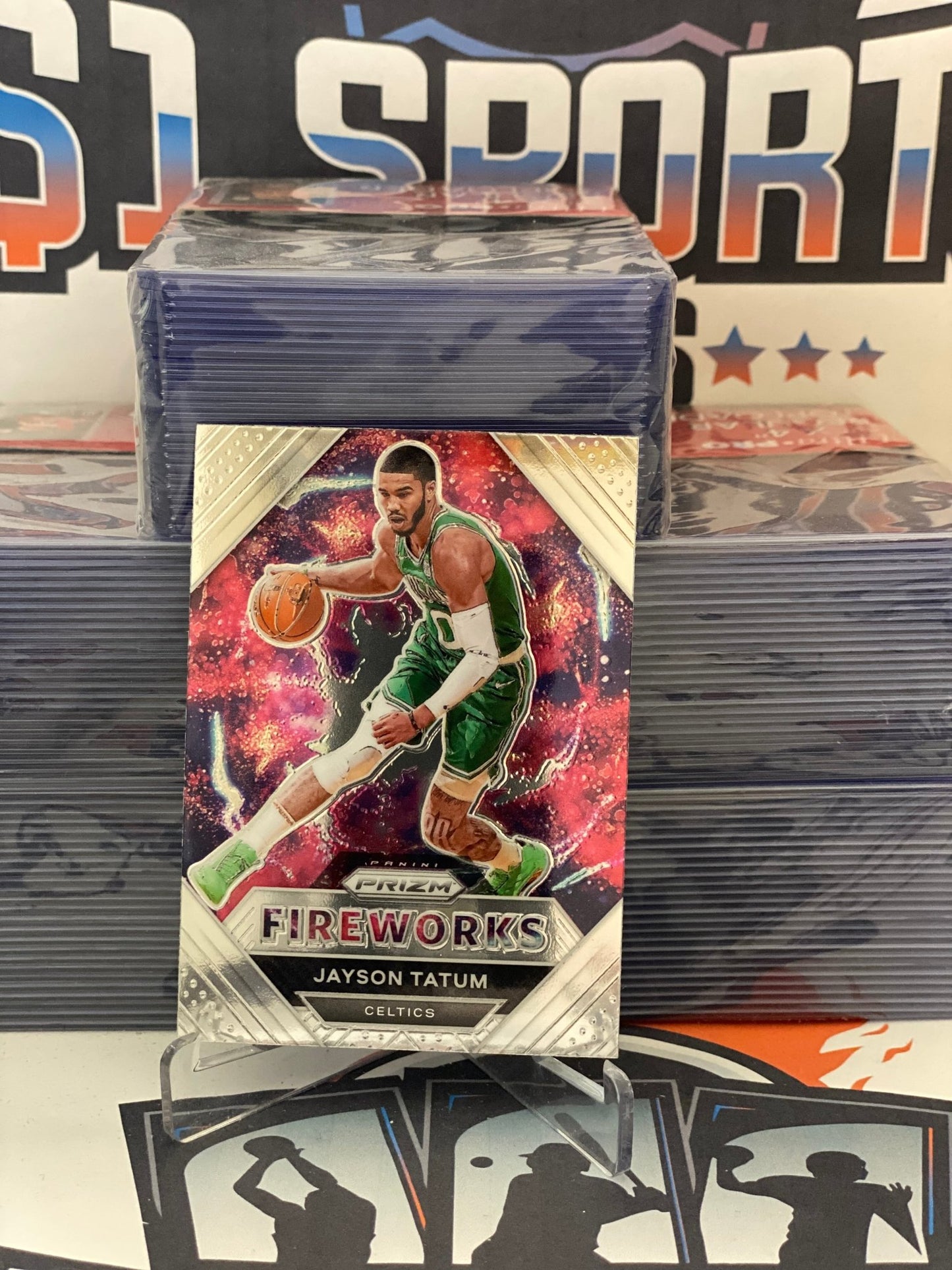 2020 Panini Prizm (Fireworks) Jayson Tatum #27