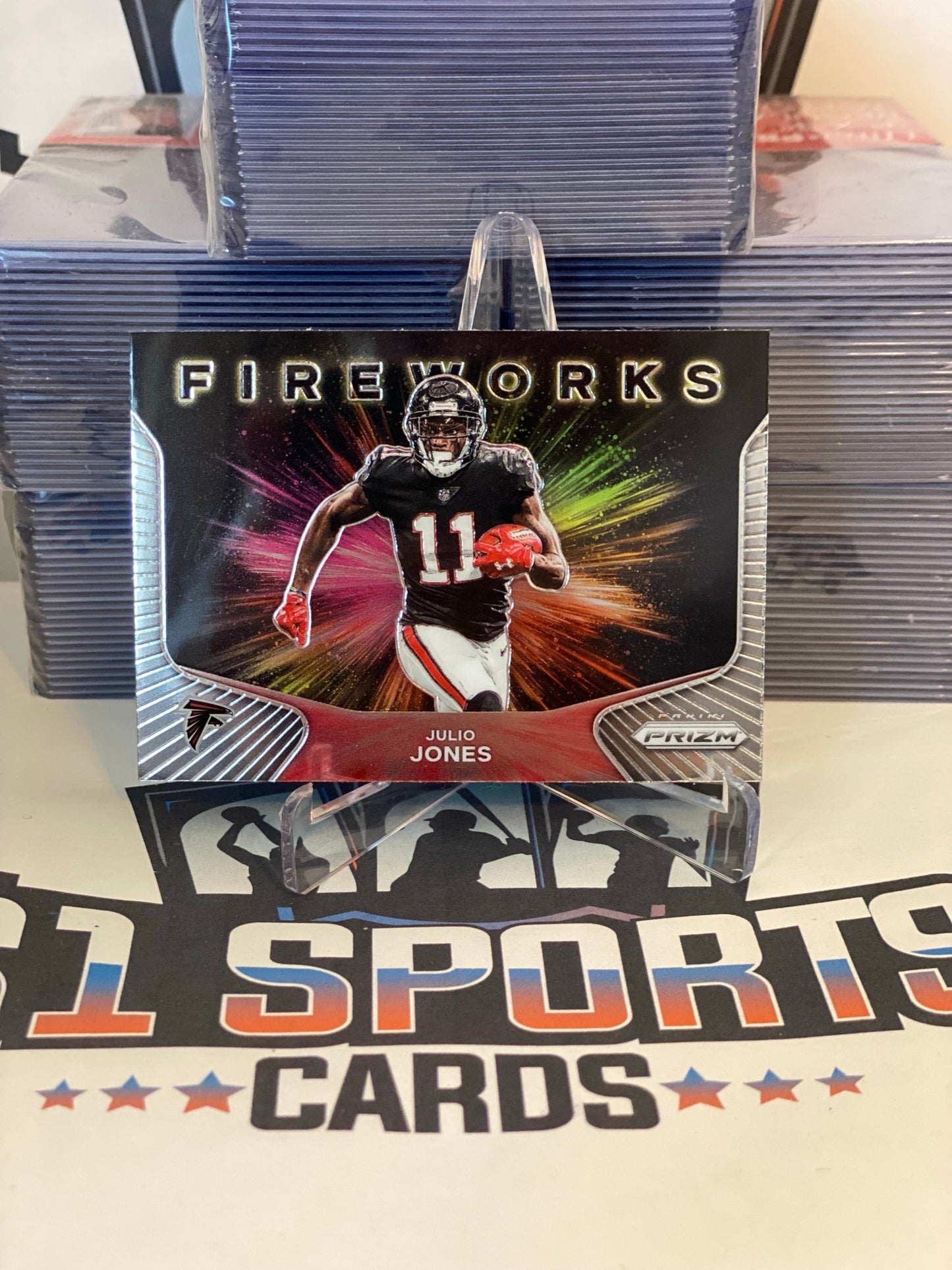 2020 Panini Prizm (Fireworks) Julio Jones #13