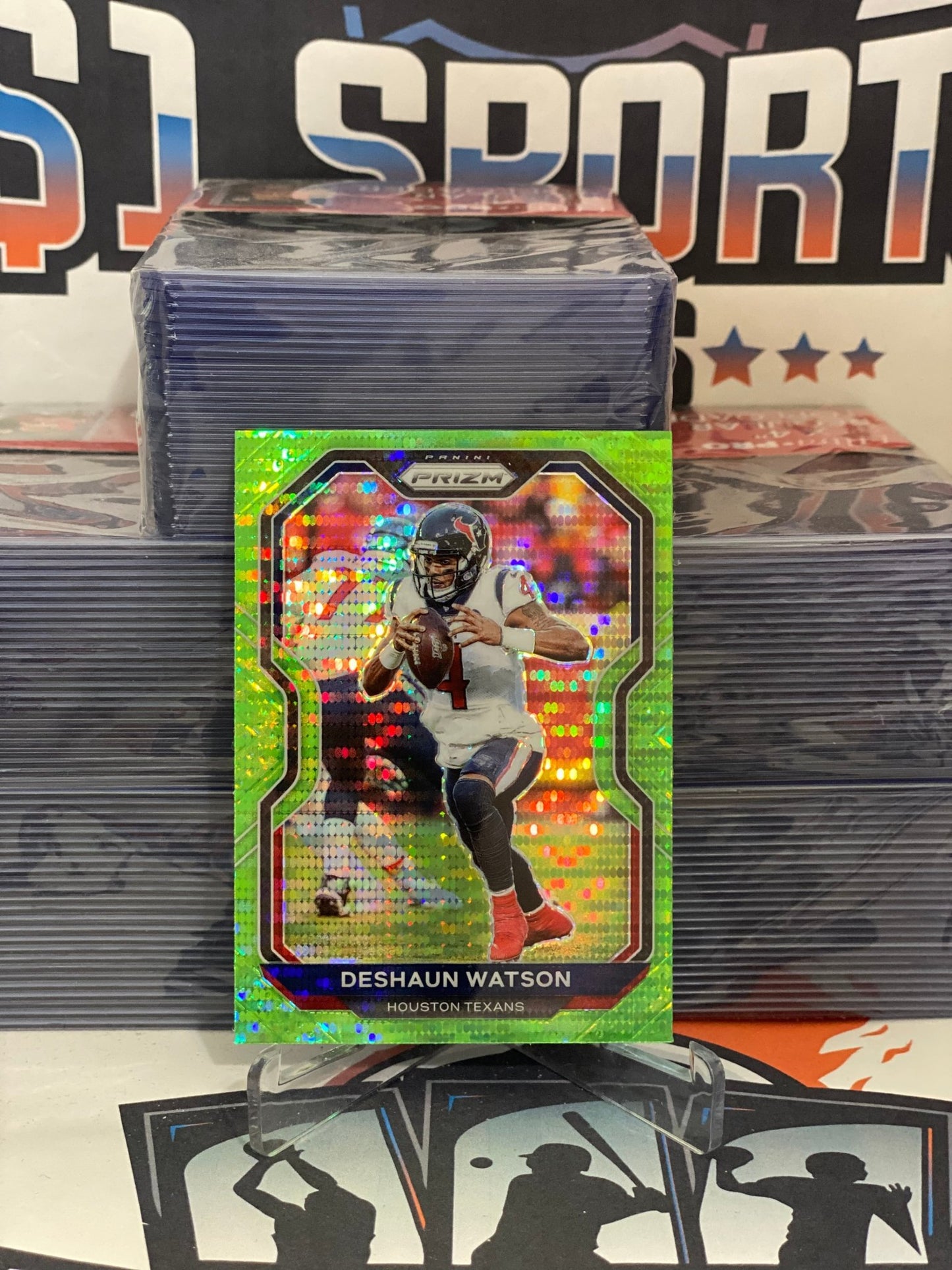 2020 Panini Prizm (Neon Green Pulsar Prizm) Deshaun Watson #74