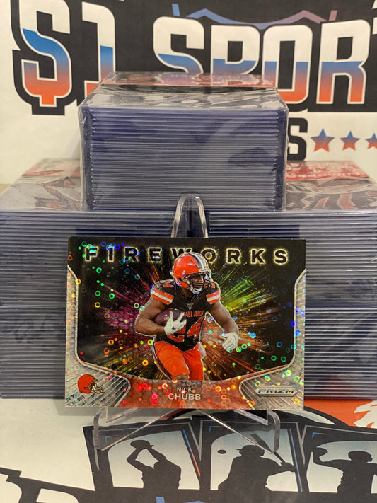2020 Panini Prizm (No Huddle Prizm, Fireworks) Nick Chubb #9