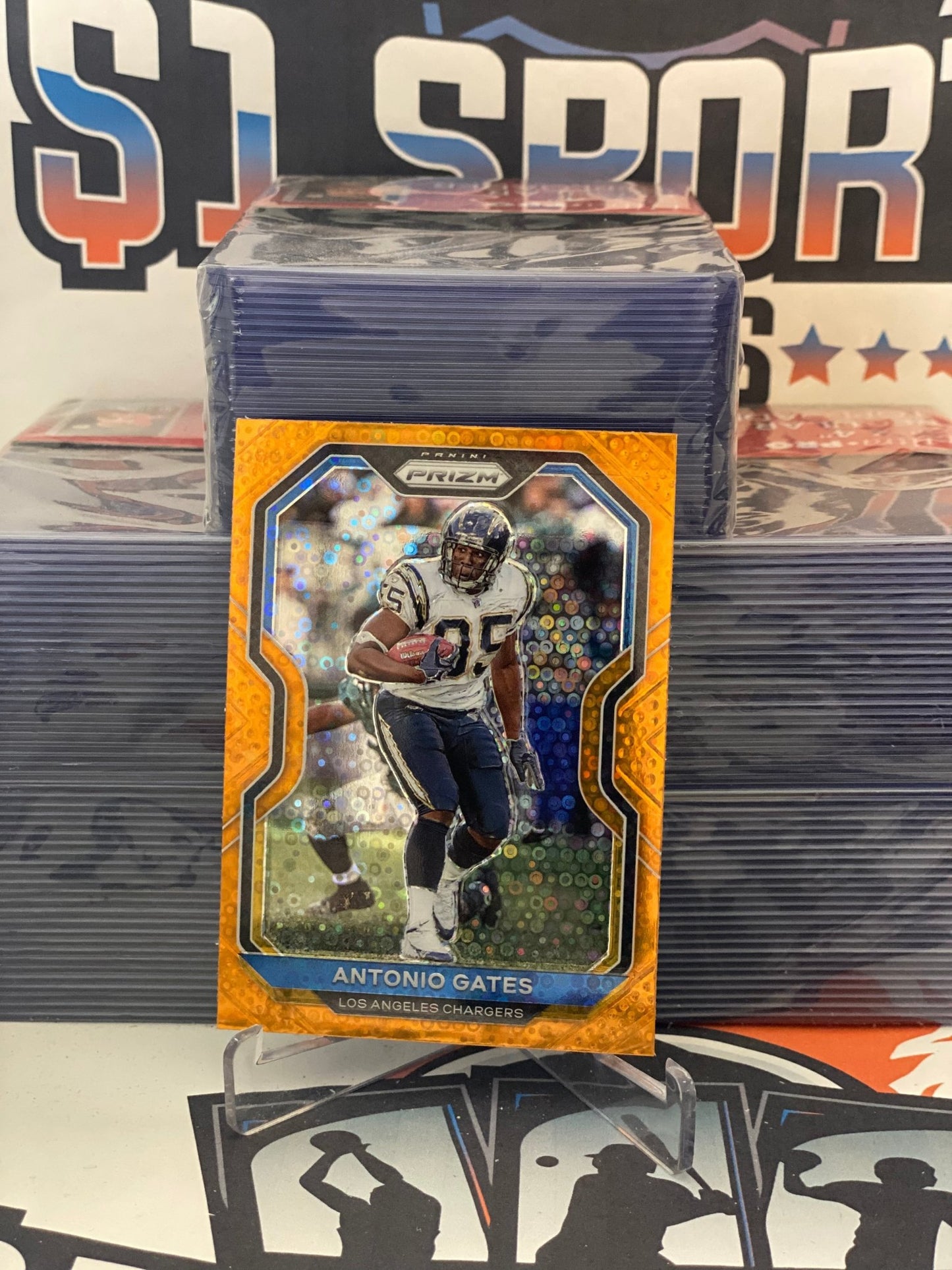 2020 Panini Prizm (Orange Disco Prizm) Antonio Gates #147