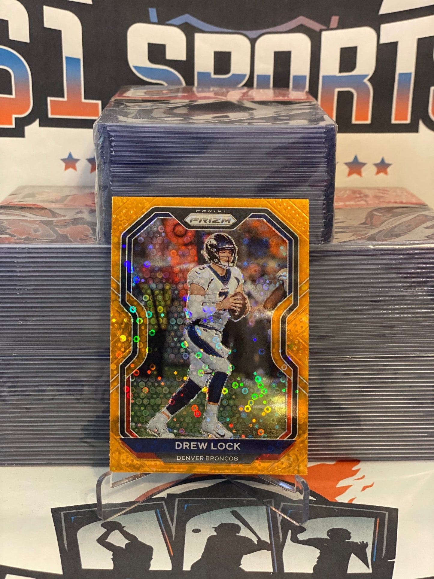 2020 Panini Prizm (Orange Disco Prizm) Drew Lock #113