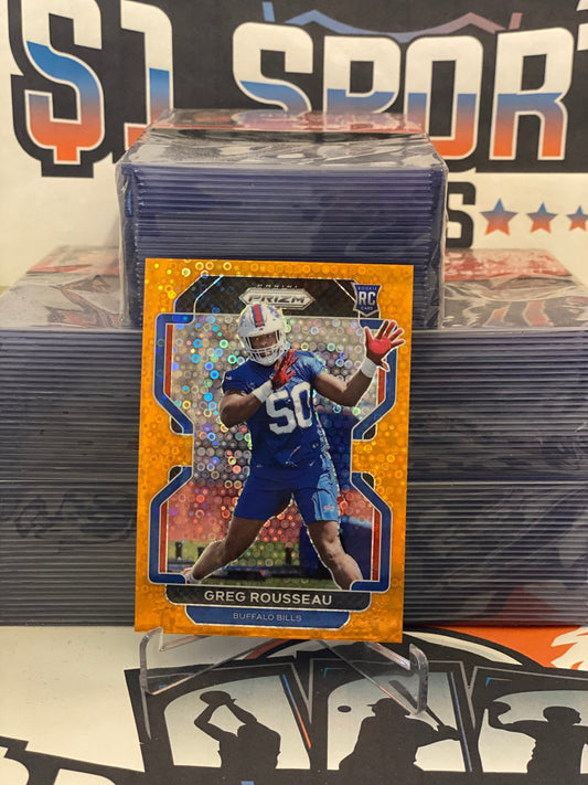 2020 Panini Prizm (Orange Disco Prizm) Greg Rousseau Rookie #434