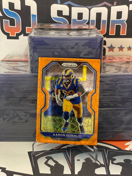 2020 Panini Prizm (Orange Laser Prizm) Aaron Donald #277