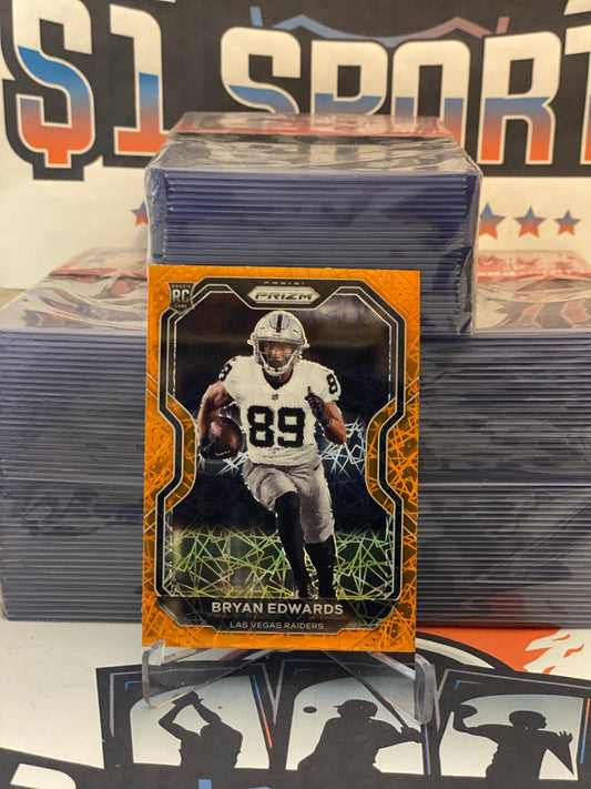 2020 Panini Prizm (Orange Laser Prizm) Bryan Edwards Rookie #373