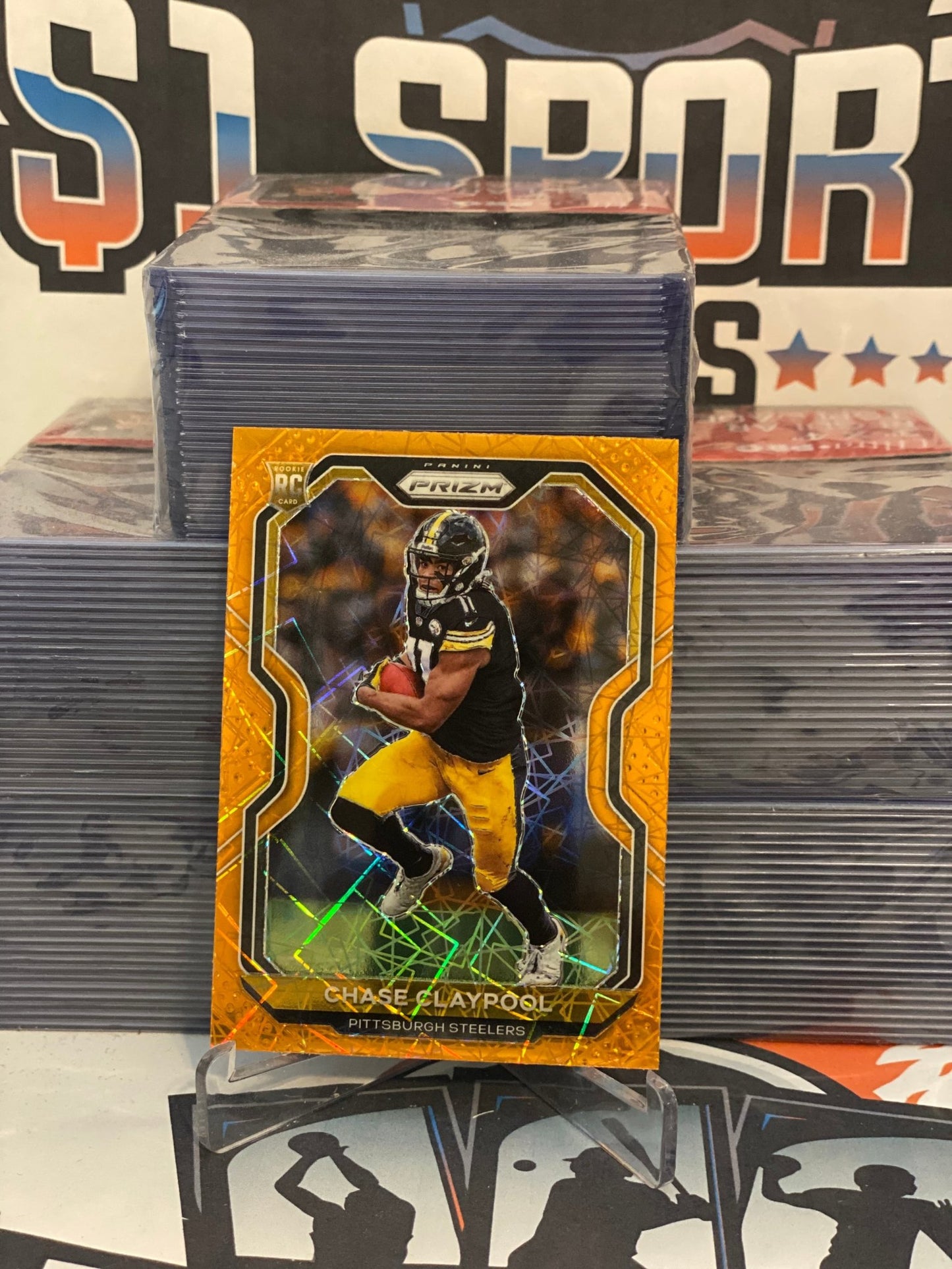 2020 Panini Prizm (Orange Laser Prizm) Chase Claypool Rookie #392