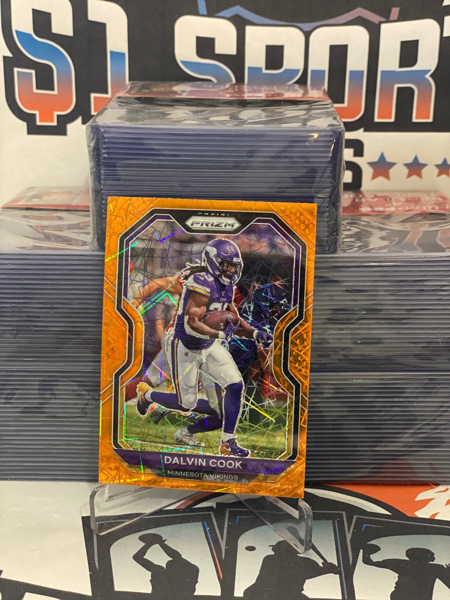 2020 Panini Prizm (Orange Laser Prizm) Dalvin Cook #218
