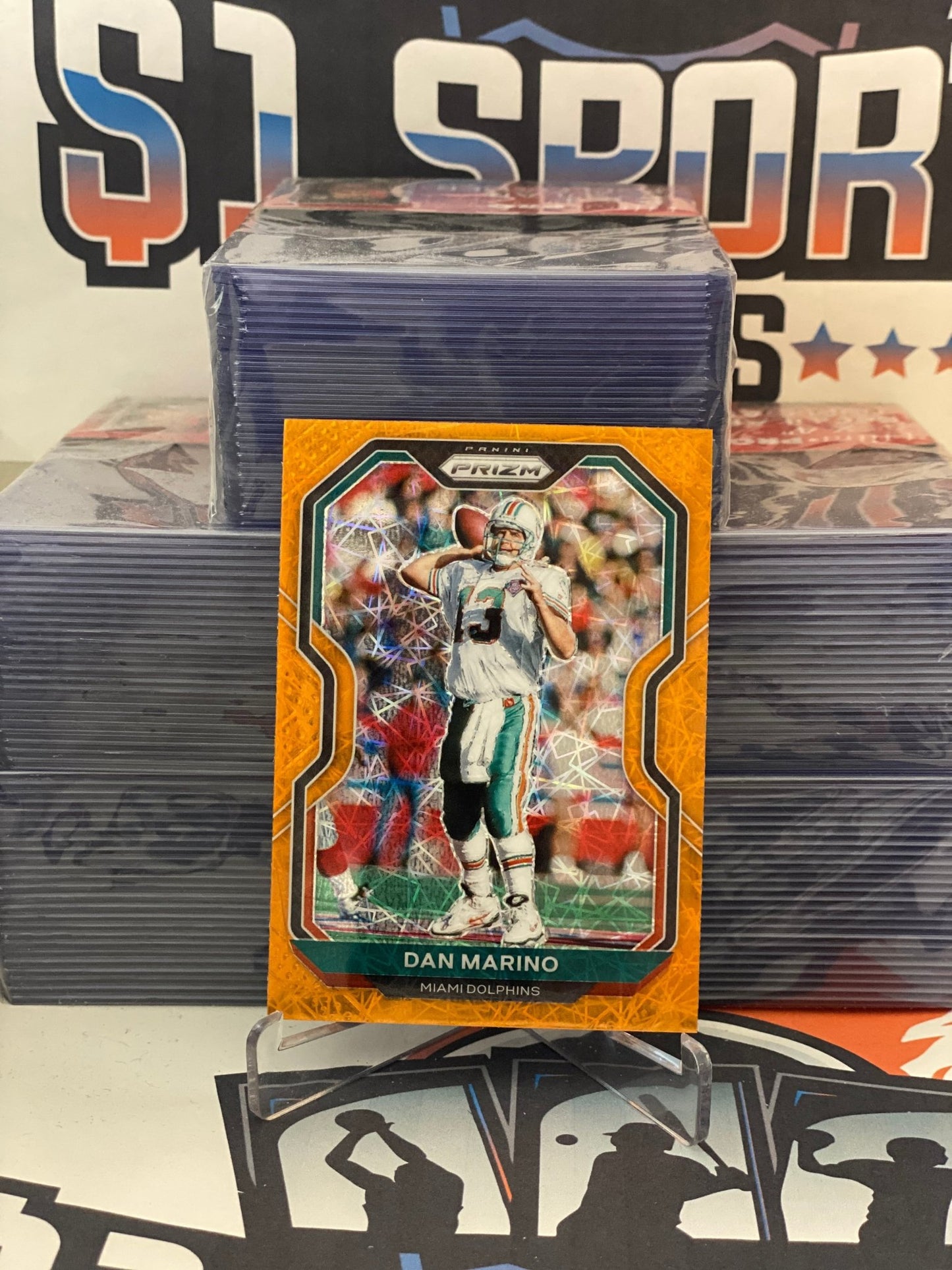 2020 Panini Prizm (Orange Laser Prizm) Dan Marino #18