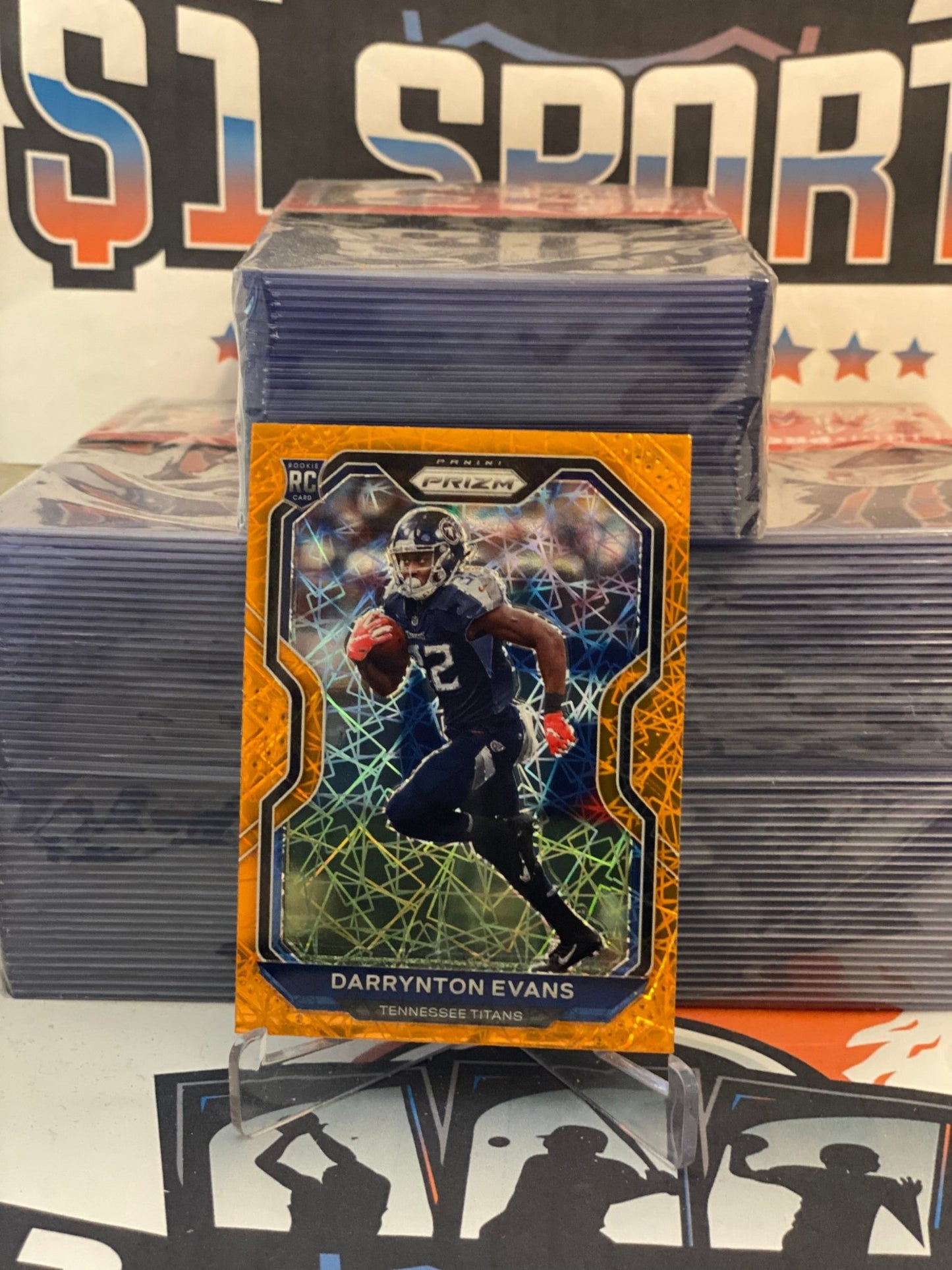 2020 Panini Prizm (Orange Laser Prizm) Darrynton Evans Rookie #396