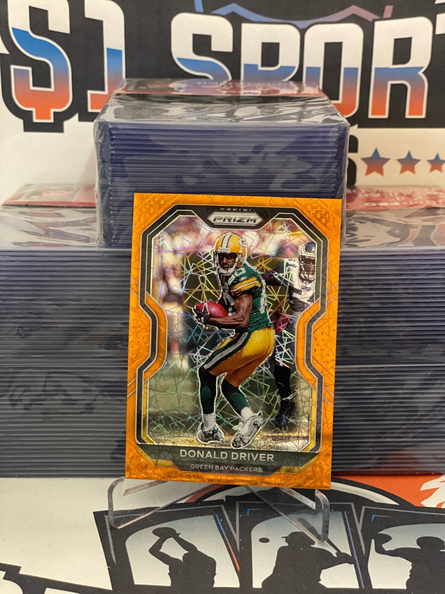 2020 Panini Prizm (Orange Laser Prizm) Donald Driver #214