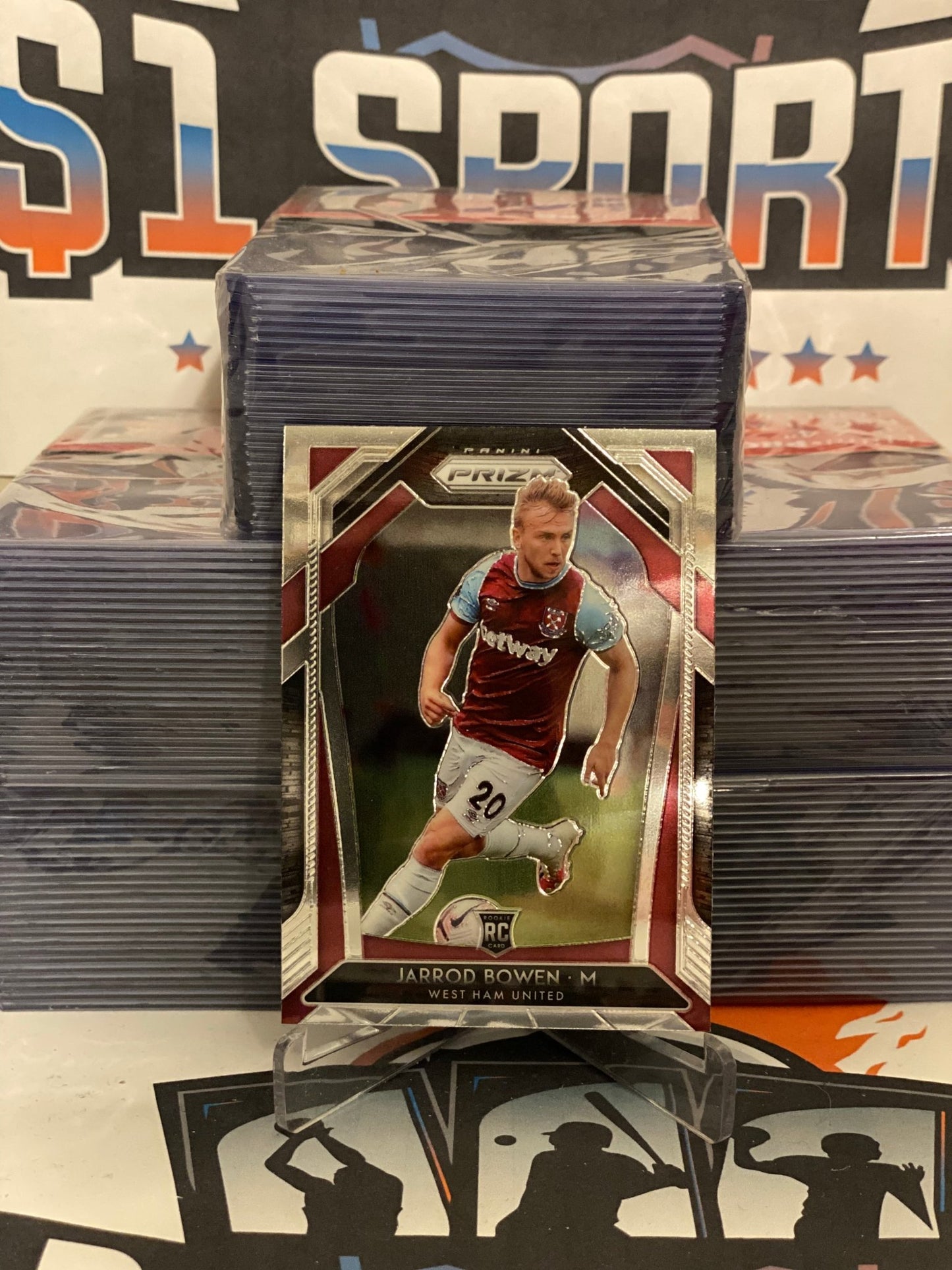 2020 Panini Prizm Premier League Jarrod Bowen Rookie #186