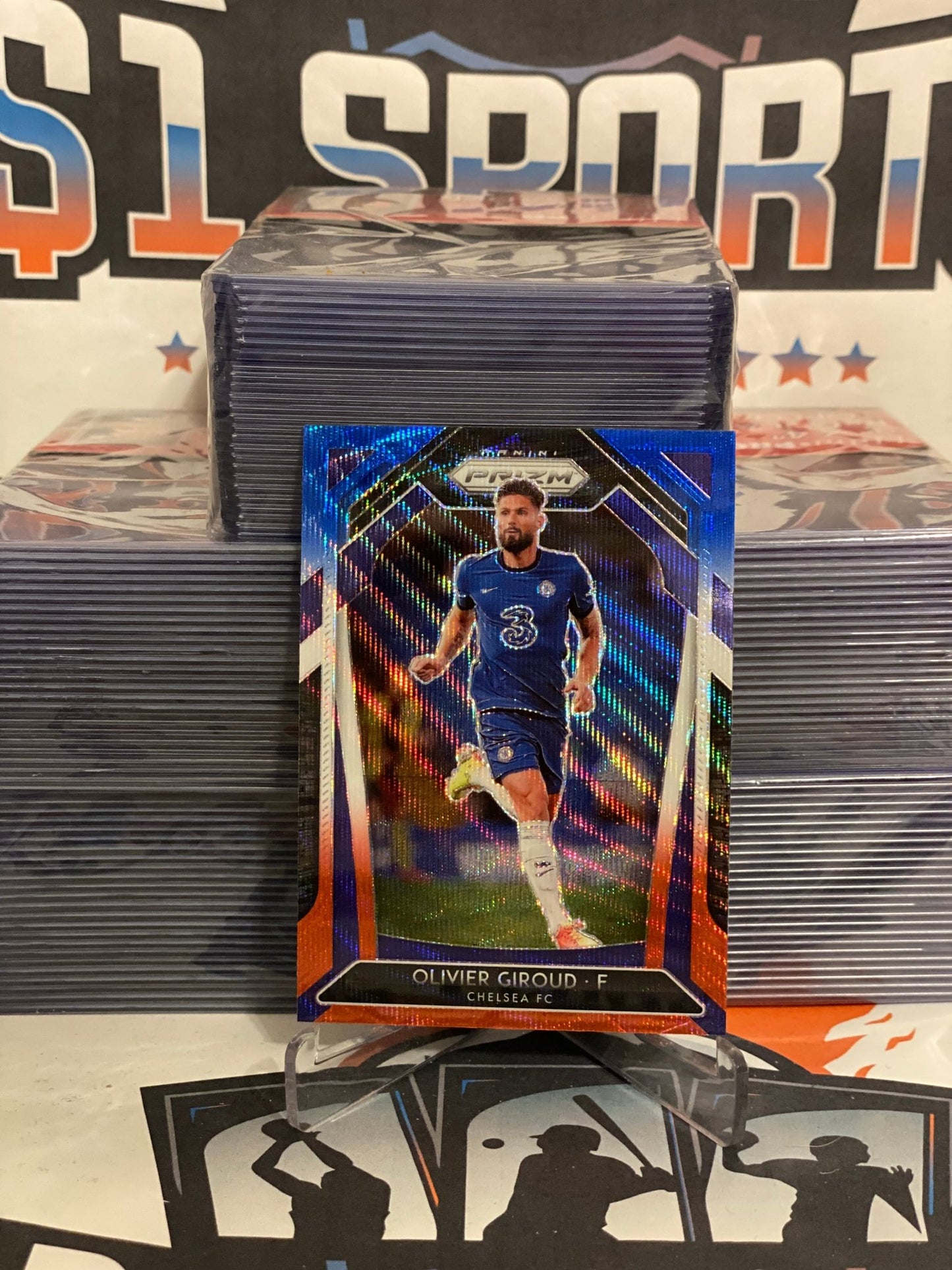 2020 Panini Prizm Premier League (Red White Blue Prizm) Oliver Giroud #223