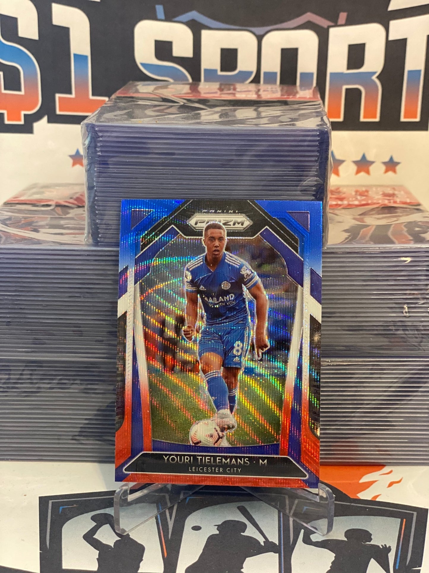 2020 Panini Prizm Premier League (Red White Blue Prizm) Youri Tielemans #127