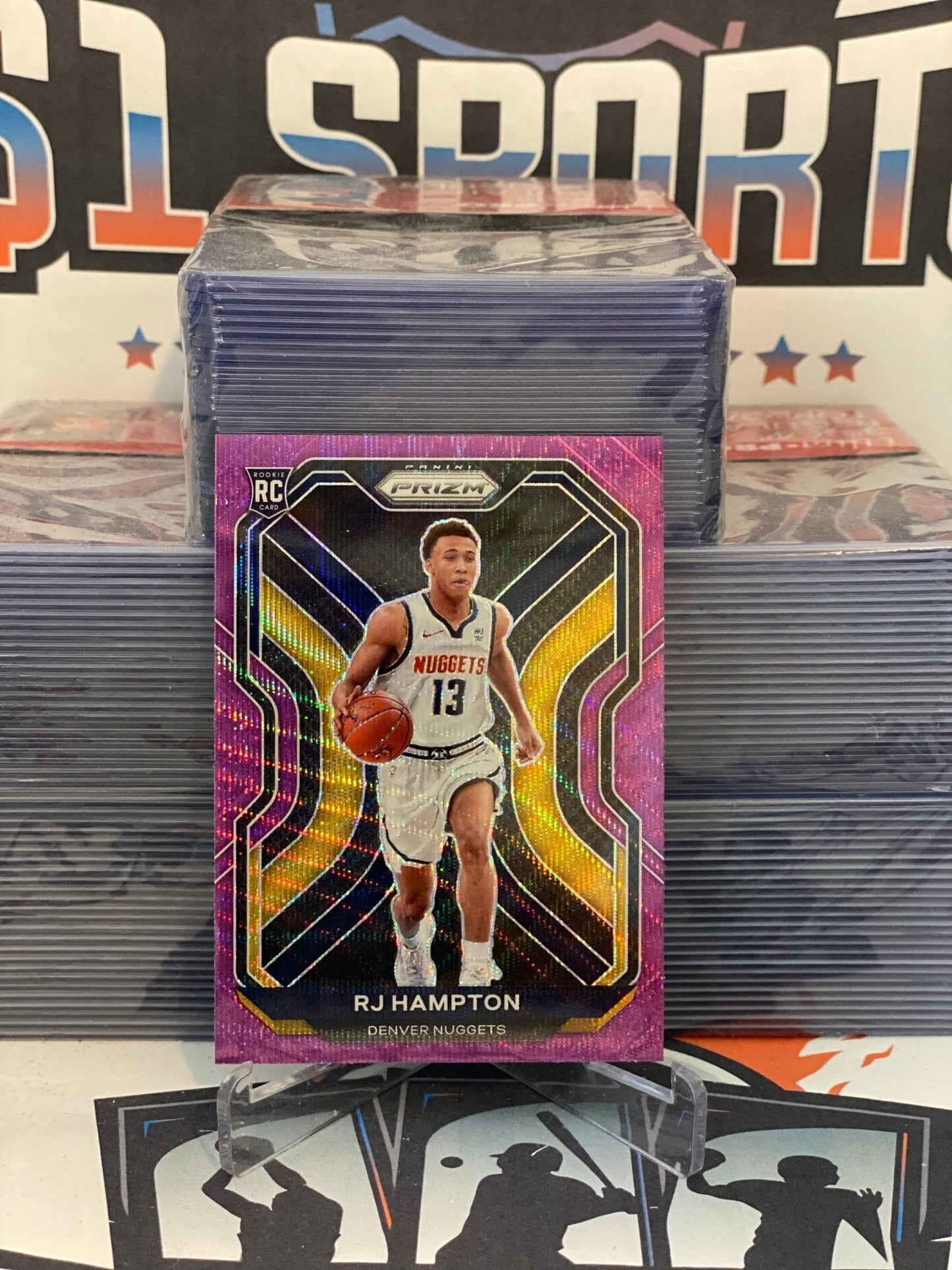2020 Panini Prizm (Purple Wave Prizm) RJ Hampton Rookie #286