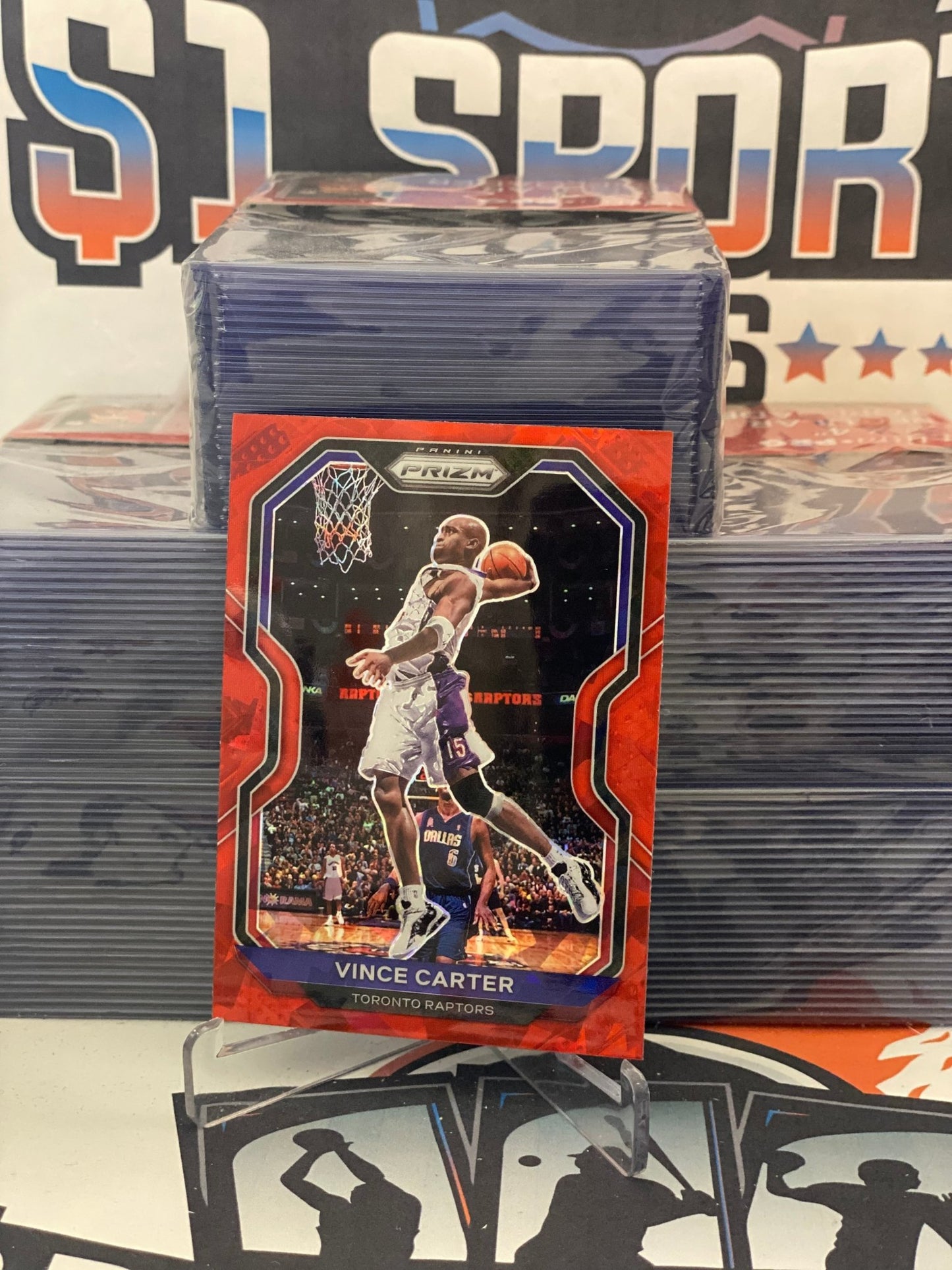 2020 Panini Prizm (Red Ice Prizm) Vince Carter #117